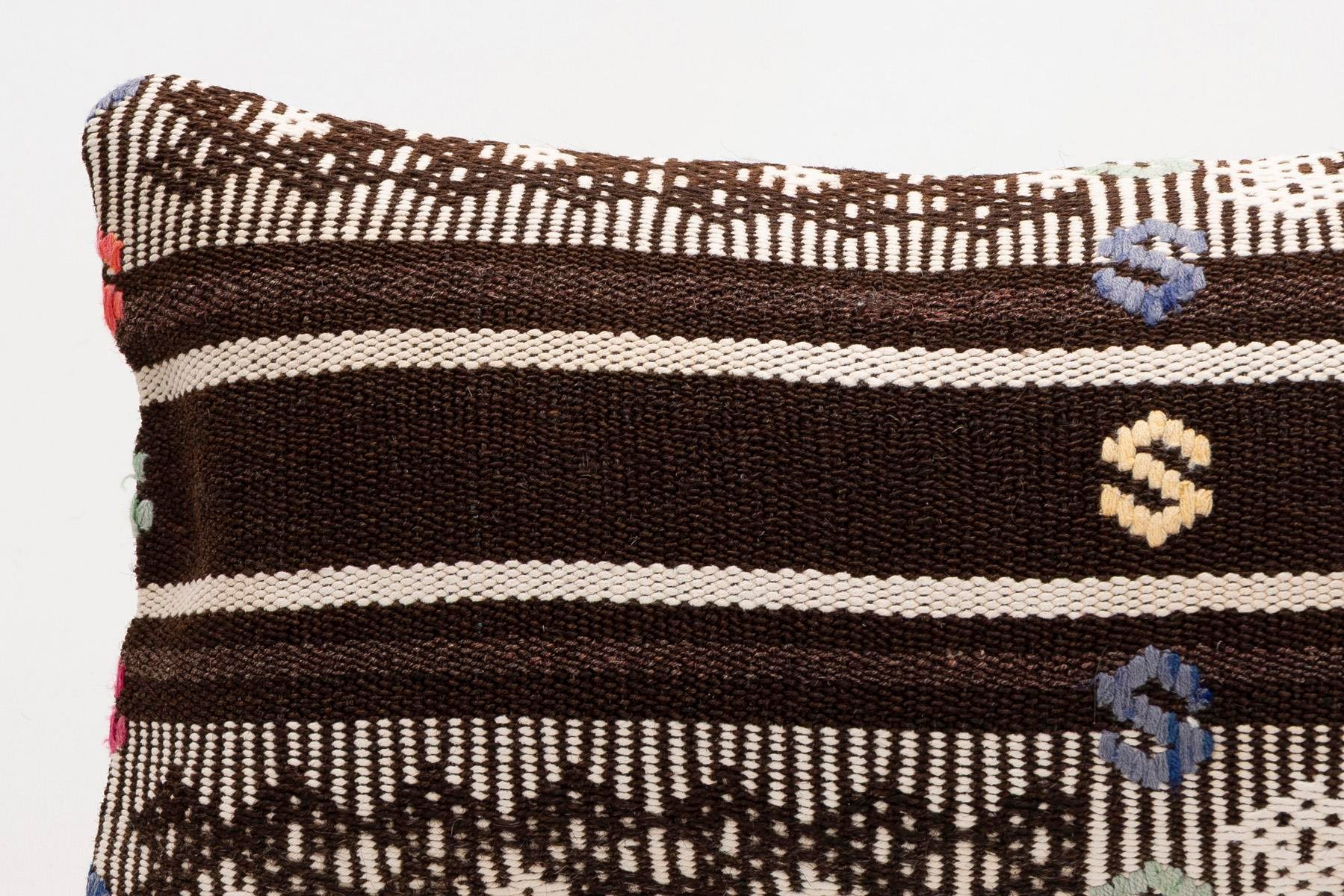 12x20 inches (30x50 cm) Kilim Pillow | KILIM WHOLESALE - Vintage Handmade Pillows - Vintage Handmade Kilim Rugs - It is 100% wool. Artistic and historical rugs. Old handwoven rugs. - Online hand woven rugs and kilim cushions sales. Shipping to a
