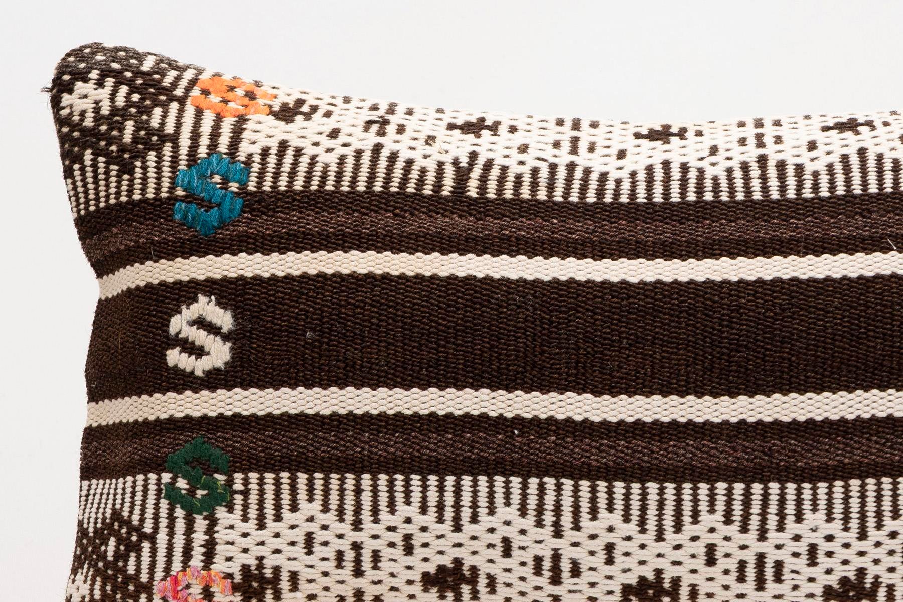 12x20 inches (30x50 cm) Kilim Pillow | KILIM WHOLESALE - Vintage Handmade Pillows - Vintage Handmade Kilim Rugs - It is 100% wool. Artistic and historical rugs. Old handwoven rugs. - Online hand woven rugs and kilim cushions sales. Shipping to a