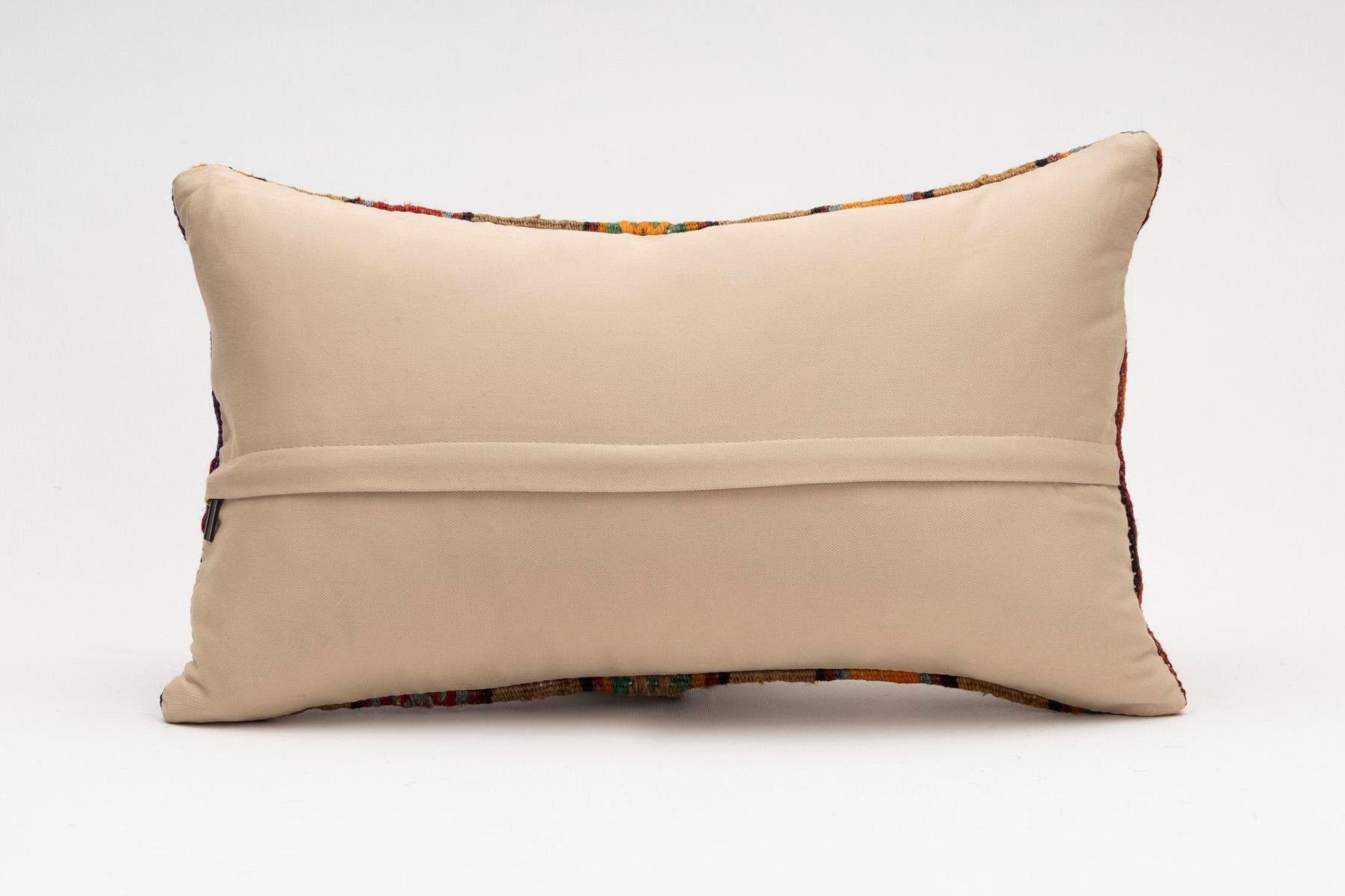 12x20 inches (30x50 cm) Kilim Pillow | KILIM WHOLESALE - Vintage Handmade Pillows - Vintage Handmade Kilim Rugs - It is 100% wool. Artistic and historical rugs. Old handwoven rugs. - Online hand woven rugs and kilim cushions sales. Shipping to a