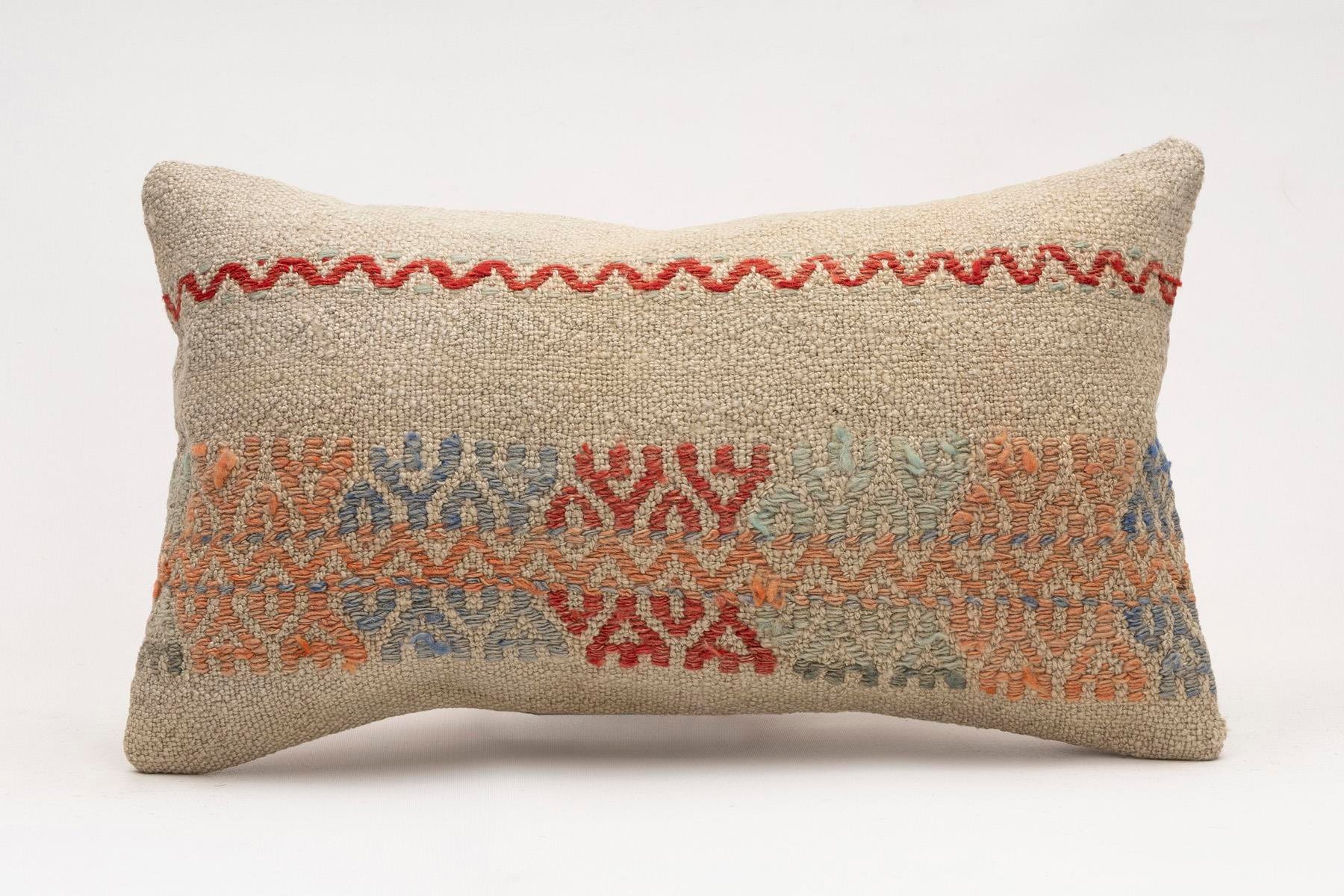 12x20 inches (30x50 cm) Kilim Pillow | KILIM WHOLESALE - Vintage Handmade Pillows - Vintage Handmade Kilim Rugs - It is 100% wool. Artistic and historical rugs. Old handwoven rugs. - Online hand woven rugs and kilim cushions sales. Shipping to a