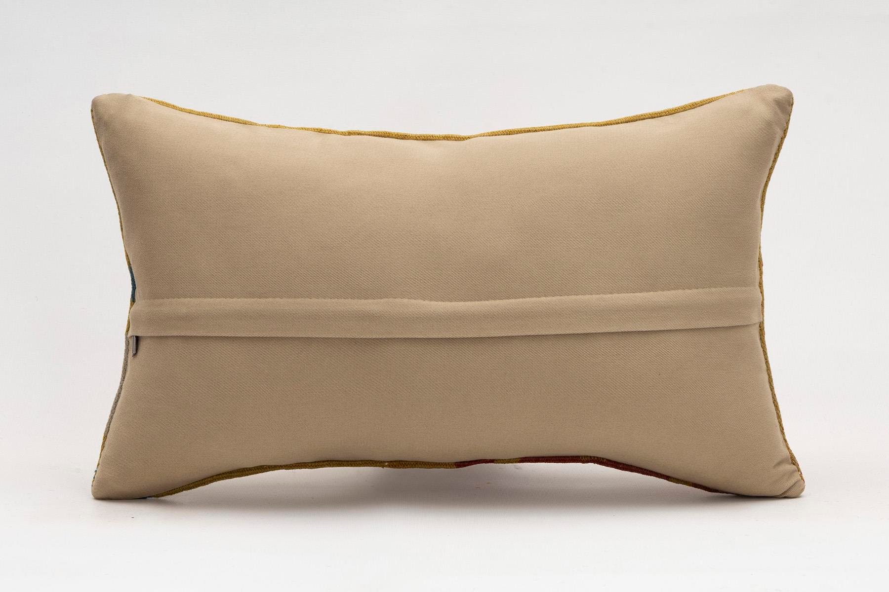 12x20 inches (30x50 cm) Kilim Pillow | KILIM WHOLESALE - Vintage Handmade Pillows - Vintage Handmade Kilim Rugs - It is 100% wool. Artistic and historical rugs. Old handwoven rugs. - Online hand woven rugs and kilim cushions sales. Shipping to a