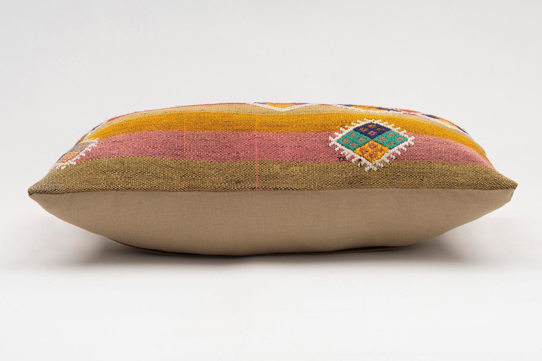 12x20 inches (30x50 cm) Kilim Pillow | KILIM WHOLESALE - Vintage Handmade Pillows - Vintage Handmade Kilim Rugs - It is 100% wool. Artistic and historical rugs. Old handwoven rugs. - Online hand woven rugs and kilim cushions sales. Shipping to a