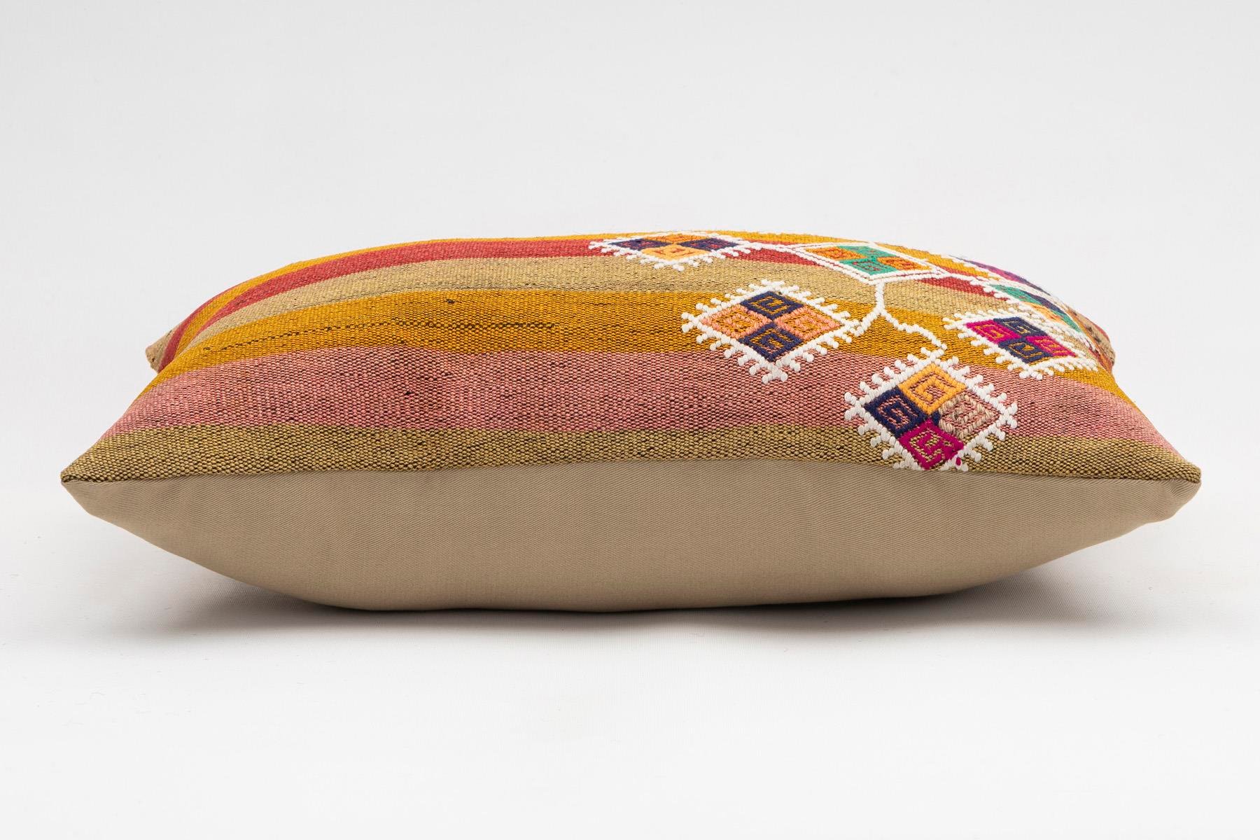 12x20 inches (30x50 cm) Kilim Pillow | KILIM WHOLESALE - Vintage Handmade Pillows - Vintage Handmade Kilim Rugs - It is 100% wool. Artistic and historical rugs. Old handwoven rugs. - Online hand woven rugs and kilim cushions sales. Shipping to a