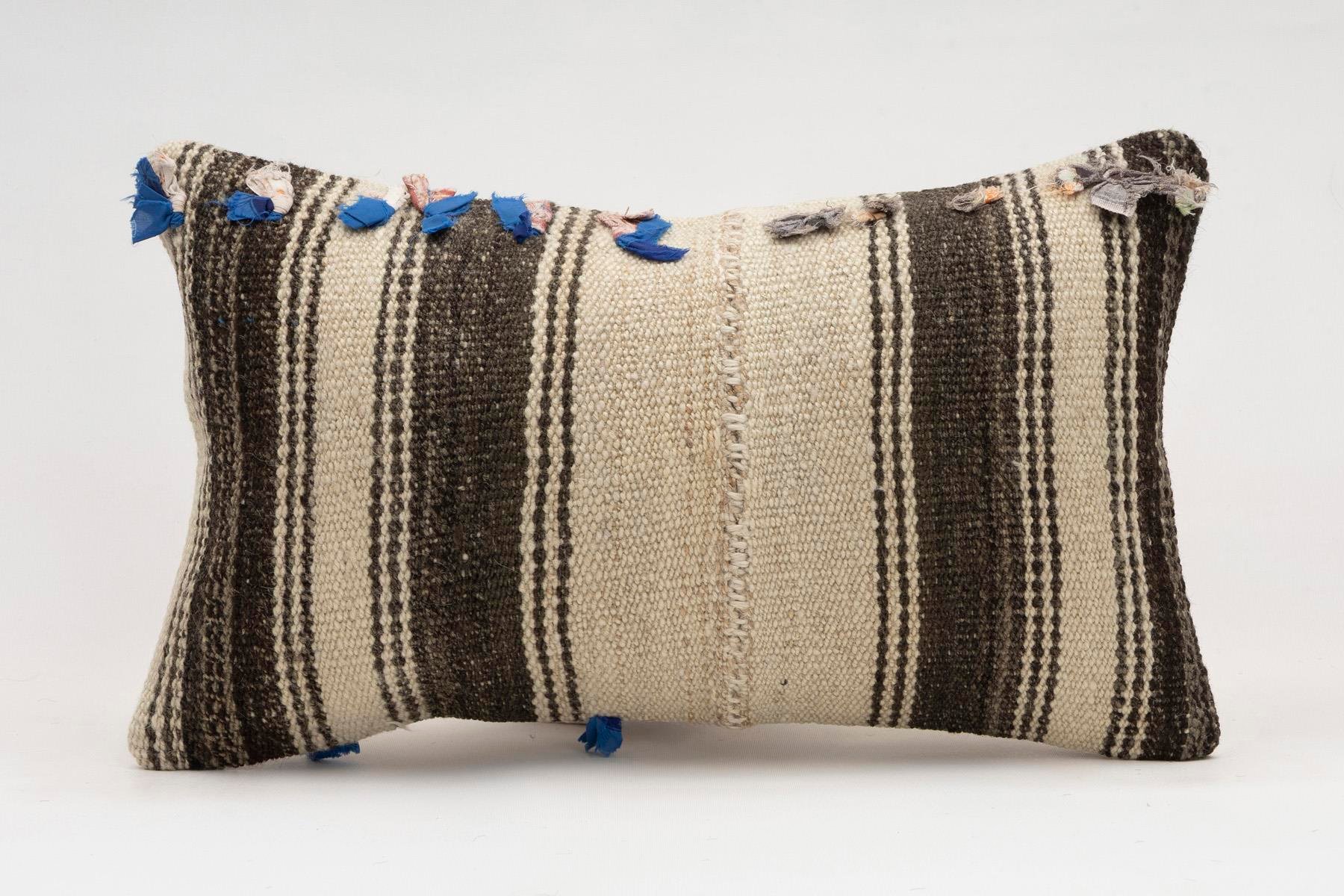 12x20 inches (30x50 cm) Kilim Pillow | KILIM WHOLESALE - Vintage Handmade Pillows - Vintage Handmade Kilim Rugs - It is 100% wool. Artistic and historical rugs. Old handwoven rugs. - Online hand woven rugs and kilim cushions sales. Shipping to a