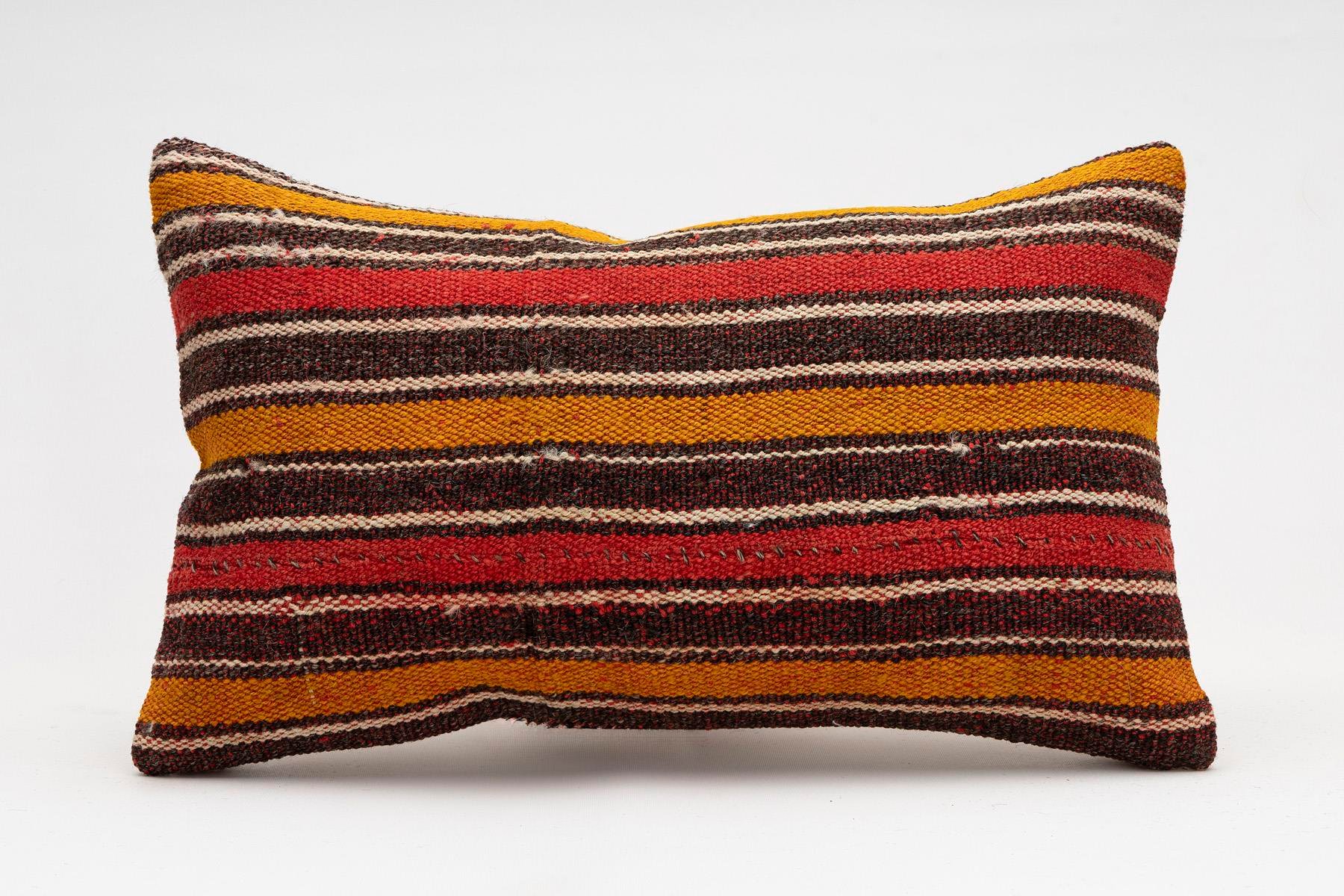 12x20 inches (30x50 cm) Kilim Pillow | KILIM WHOLESALE - Vintage Handmade Pillows - Vintage Handmade Kilim Rugs - It is 100% wool. Artistic and historical rugs. Old handwoven rugs. - Online hand woven rugs and kilim cushions sales. Shipping to a