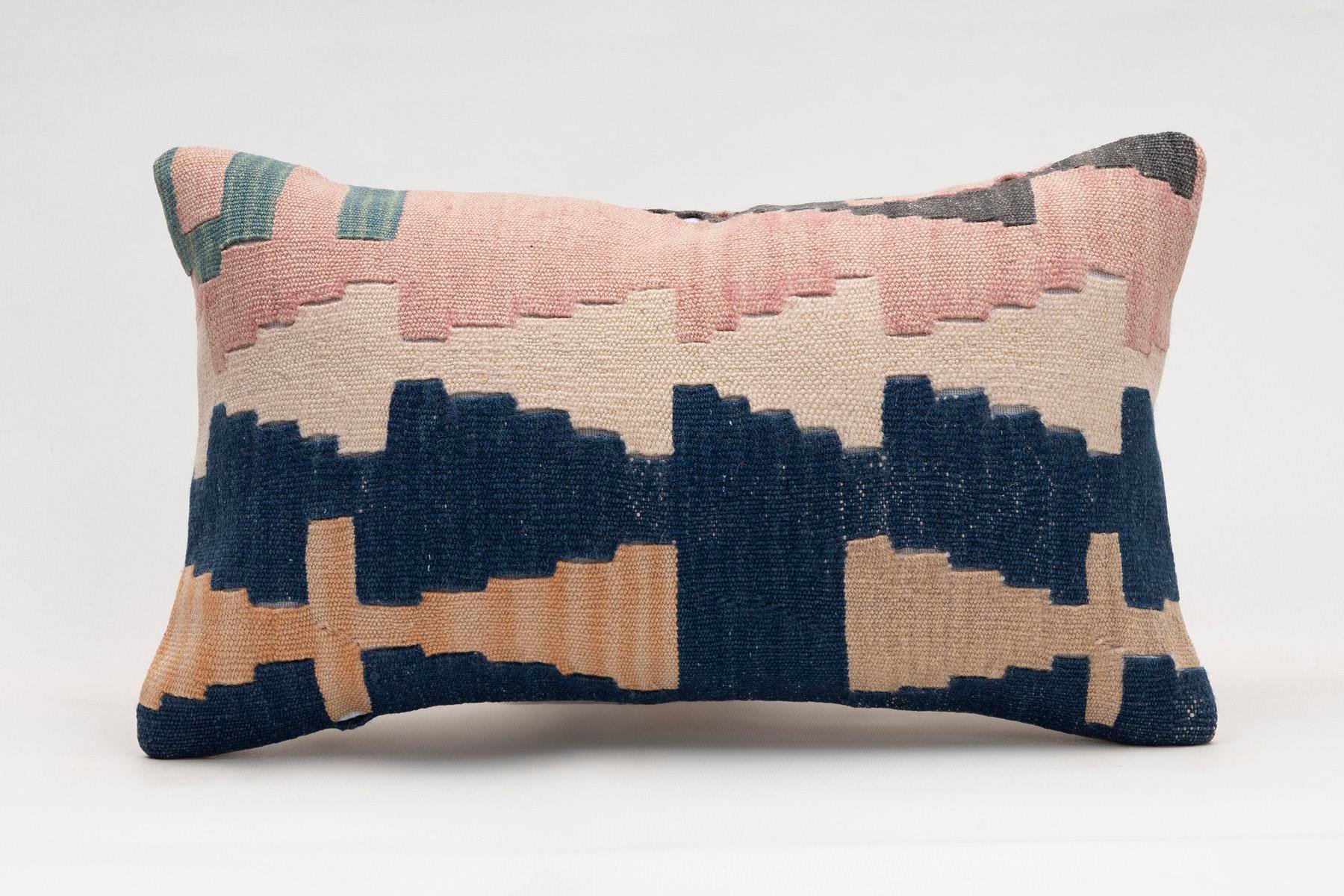 12x20 inches (30x50 cm) Kilim Pillow | KILIM WHOLESALE - Vintage Handmade Pillows - Vintage Handmade Kilim Rugs - It is 100% wool. Artistic and historical rugs. Old handwoven rugs. - Online hand woven rugs and kilim cushions sales. Shipping to a