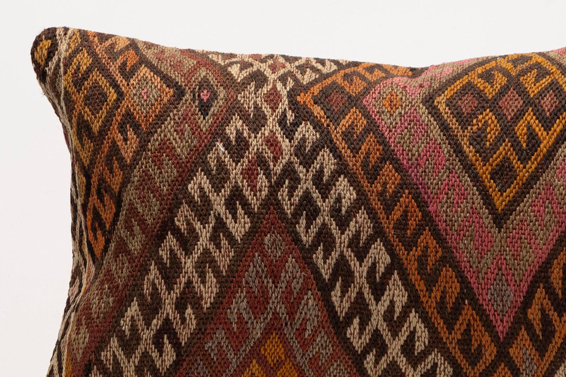 12x20 inches (30x50 cm) Kilim Pillow | KILIM WHOLESALE - Vintage Handmade Pillows - Vintage Handmade Kilim Rugs - It is 100% wool. Artistic and historical rugs. Old handwoven rugs. - Online hand woven rugs and kilim cushions sales. Shipping to a