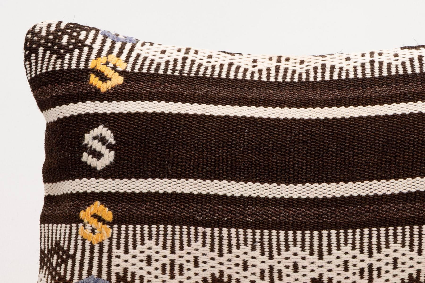 12x20 inches (30x50 cm) Kilim Pillow | KILIM WHOLESALE - Vintage Handmade Pillows - Vintage Handmade Kilim Rugs - It is 100% wool. Artistic and historical rugs. Old handwoven rugs. - Online hand woven rugs and kilim cushions sales. Shipping to a