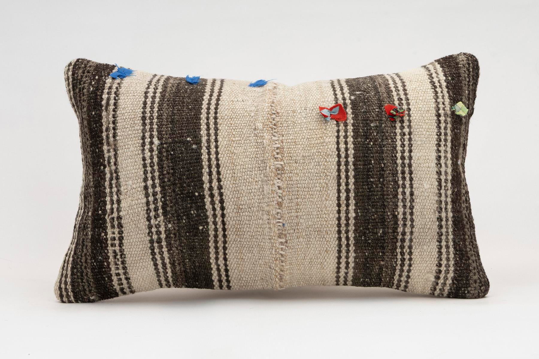 12x20 inches (30x50 cm) Kilim Pillow | KILIM WHOLESALE - Vintage Handmade Pillows - Vintage Handmade Kilim Rugs - It is 100% wool. Artistic and historical rugs. Old handwoven rugs. - Online hand woven rugs and kilim cushions sales. Shipping to a