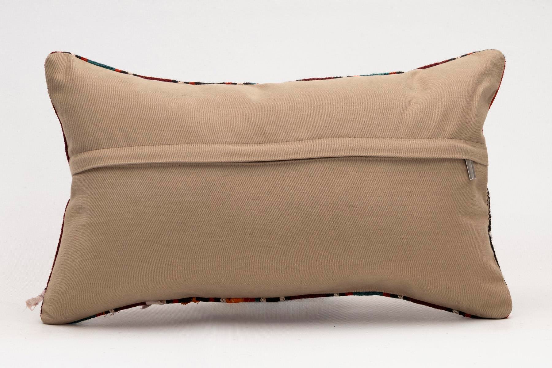 12x20 inches (30x50 cm) Kilim Pillow | KILIM WHOLESALE - Vintage Handmade Pillows - Vintage Handmade Kilim Rugs - It is 100% wool. Artistic and historical rugs. Old handwoven rugs. - Online hand woven rugs and kilim cushions sales. Shipping to a