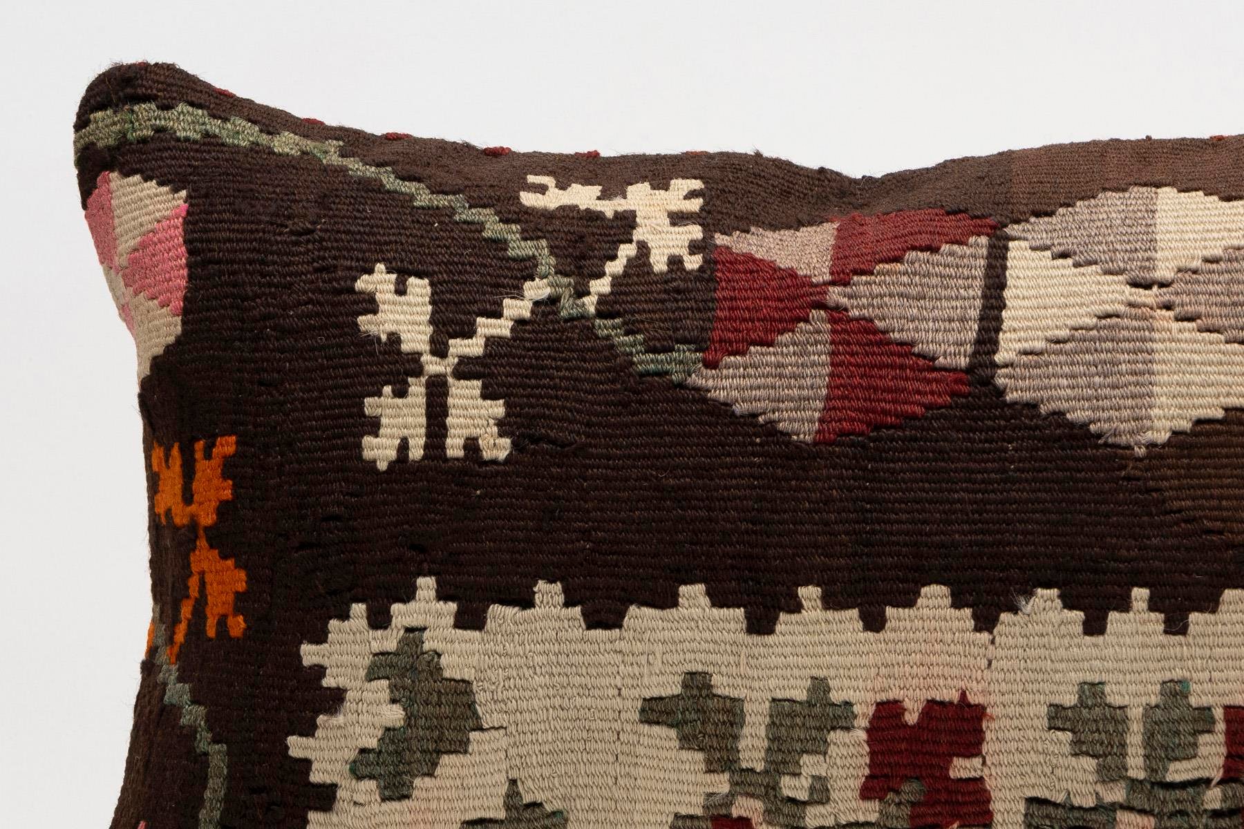 12x20 inches (30x50 cm) Kilim Pillow | KILIM WHOLESALE - Vintage Handmade Pillows - Vintage Handmade Kilim Rugs - It is 100% wool. Artistic and historical rugs. Old handwoven rugs. - Online hand woven rugs and kilim cushions sales. Shipping to a