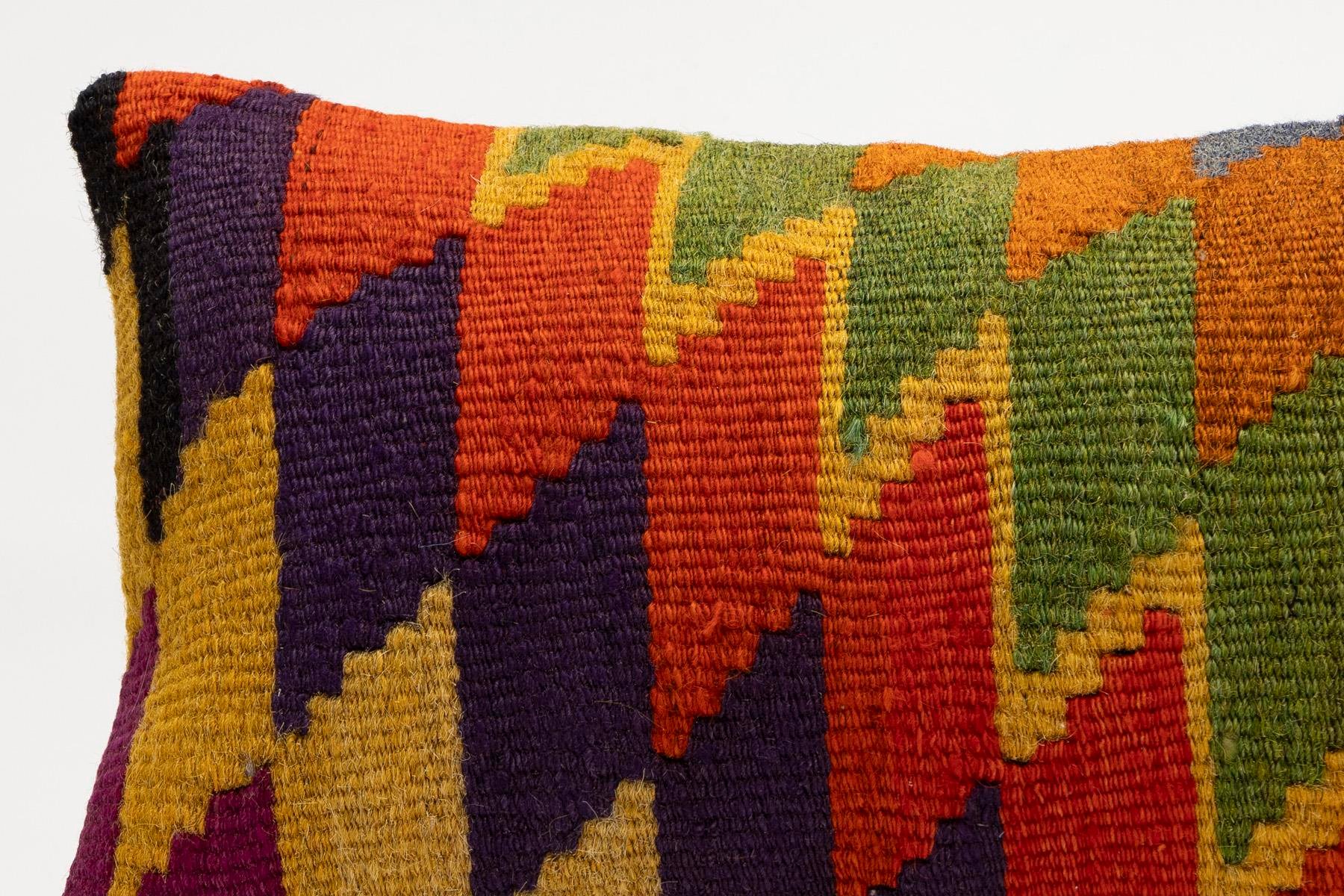 12x20 inches (30x50 cm) Kilim Pillow | KILIM WHOLESALE - Vintage Handmade Pillows - Vintage Handmade Kilim Rugs - It is 100% wool. Artistic and historical rugs. Old handwoven rugs. - Online hand woven rugs and kilim cushions sales. Shipping to a