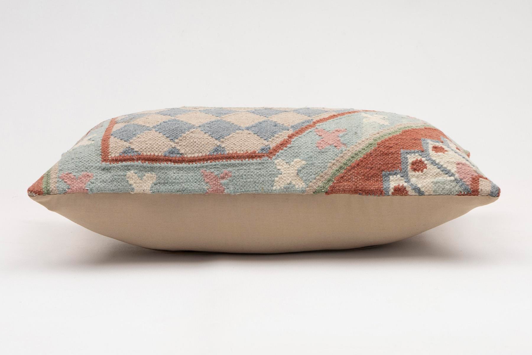 12x20 inches (30x50 cm) Kilim Pillow | KILIM WHOLESALE - Vintage Handmade Pillows - Vintage Handmade Kilim Rugs - It is 100% wool. Artistic and historical rugs. Old handwoven rugs. - Online hand woven rugs and kilim cushions sales. Shipping to a