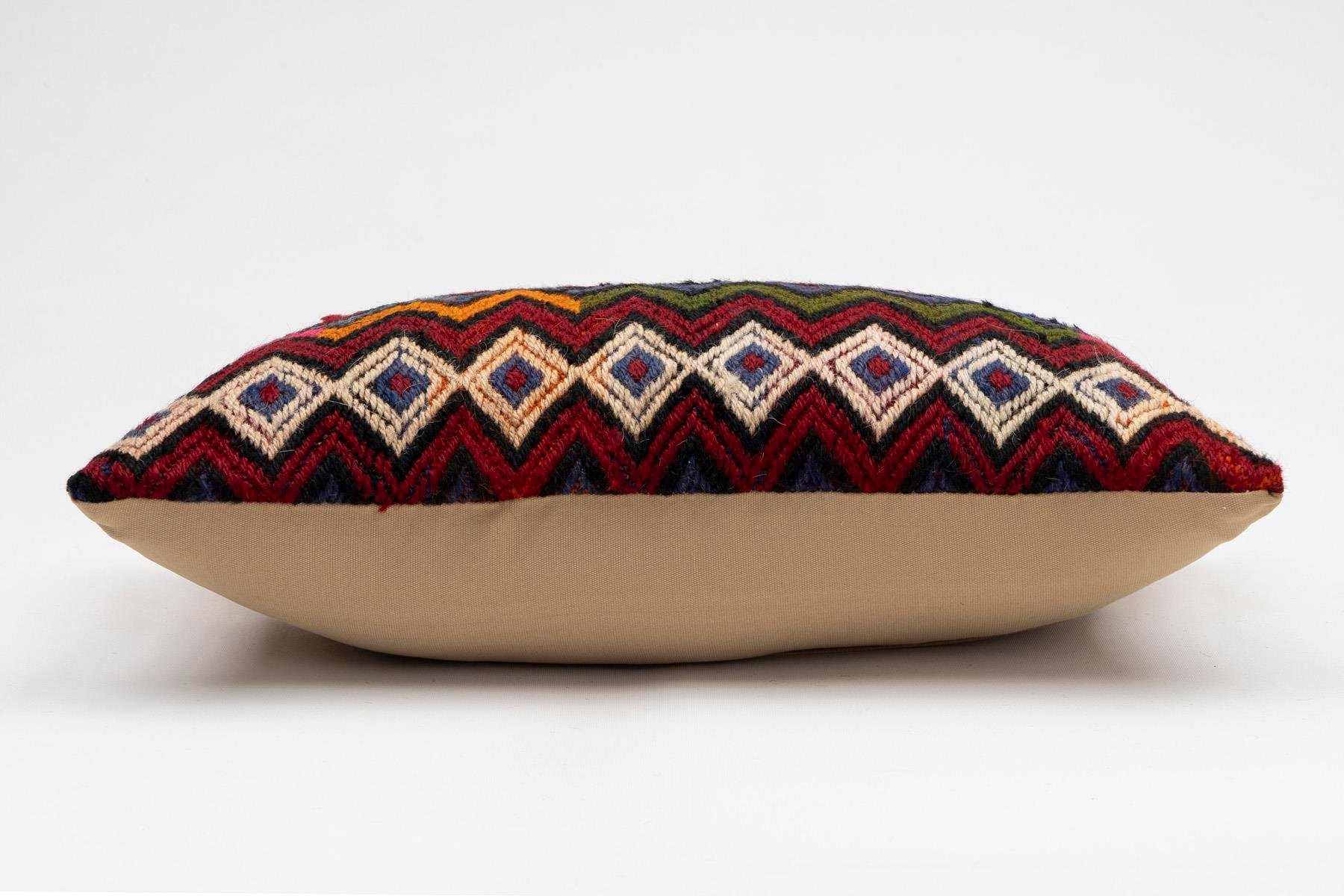 12x20 inches (30x50 cm) Kilim Pillow | KILIM WHOLESALE - Vintage Handmade Pillows - Vintage Handmade Kilim Rugs - It is 100% wool. Artistic and historical rugs. Old handwoven rugs. - Online hand woven rugs and kilim cushions sales. Shipping to a