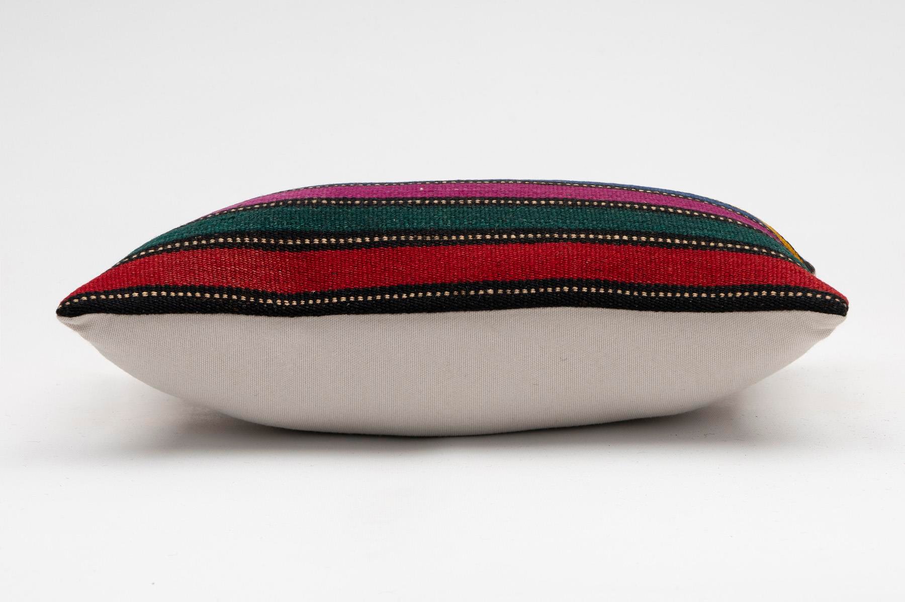 12x20 inches (30x50 cm) Kilim Pillow | KILIM WHOLESALE - Vintage Handmade Pillows - Vintage Handmade Kilim Rugs - It is 100% wool. Artistic and historical rugs. Old handwoven rugs. - Online hand woven rugs and kilim cushions sales. Shipping to a