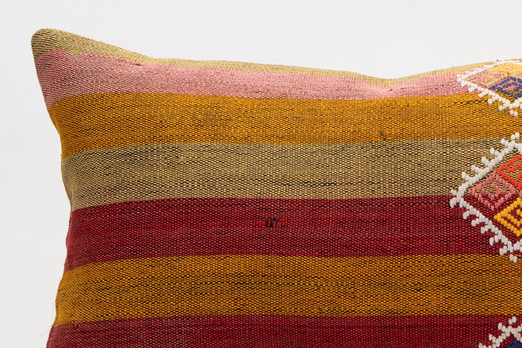 12x20 inches (30x50 cm) Kilim Pillow | KILIM WHOLESALE - Vintage Handmade Pillows - Vintage Handmade Kilim Rugs - It is 100% wool. Artistic and historical rugs. Old handwoven rugs. - Online hand woven rugs and kilim cushions sales. Shipping to a