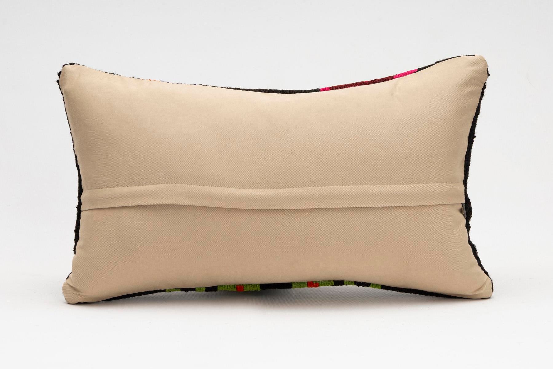 12x20 inches (30x50 cm) Kilim Pillow | KILIM WHOLESALE - Vintage Handmade Pillows - Vintage Handmade Kilim Rugs - It is 100% wool. Artistic and historical rugs. Old handwoven rugs. - Online hand woven rugs and kilim cushions sales. Shipping to a