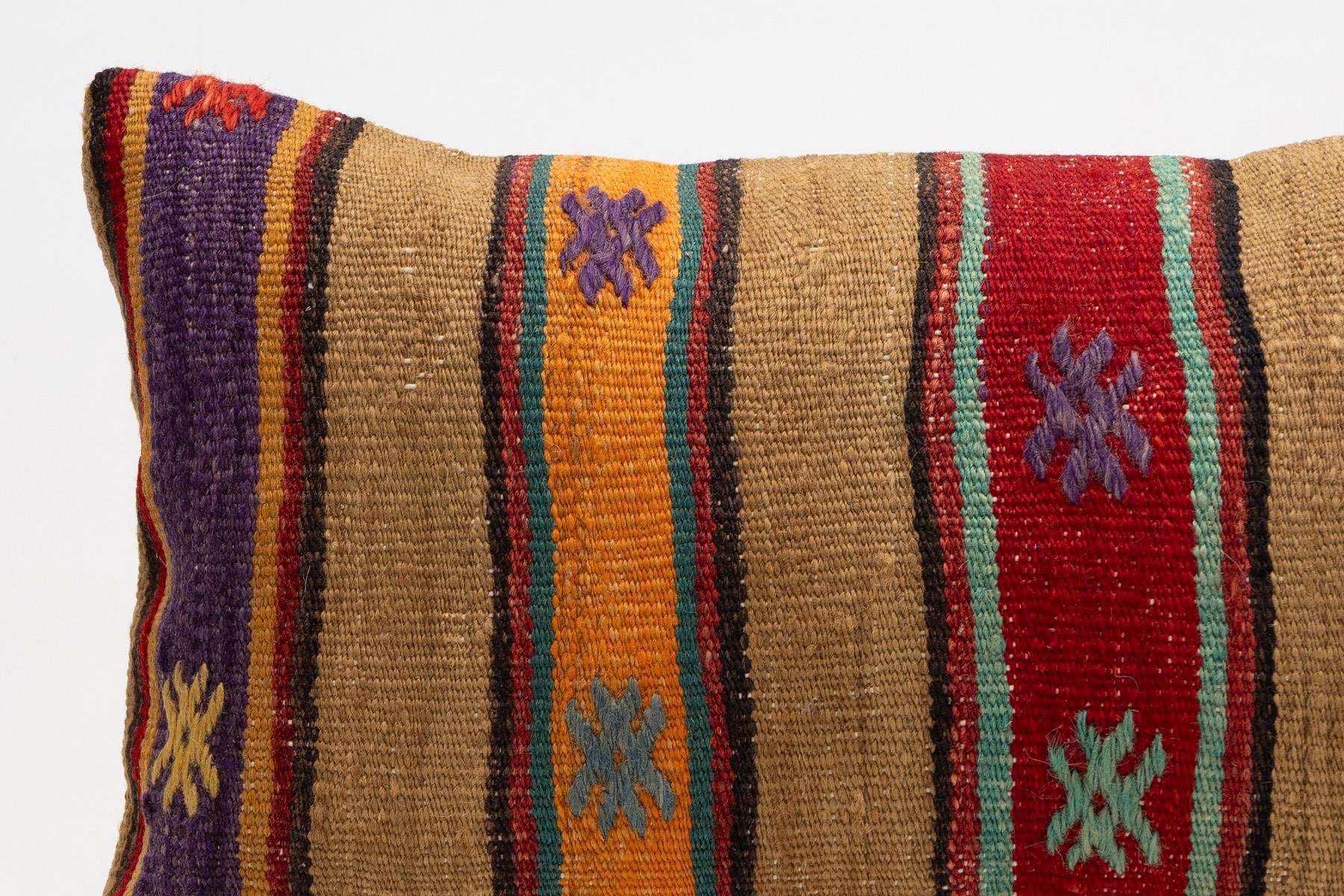 12x20 inches (30x50 cm) Kilim Pillow | KILIM WHOLESALE - Vintage Handmade Pillows - Vintage Handmade Kilim Rugs - It is 100% wool. Artistic and historical rugs. Old handwoven rugs. - Online hand woven rugs and kilim cushions sales. Shipping to a
