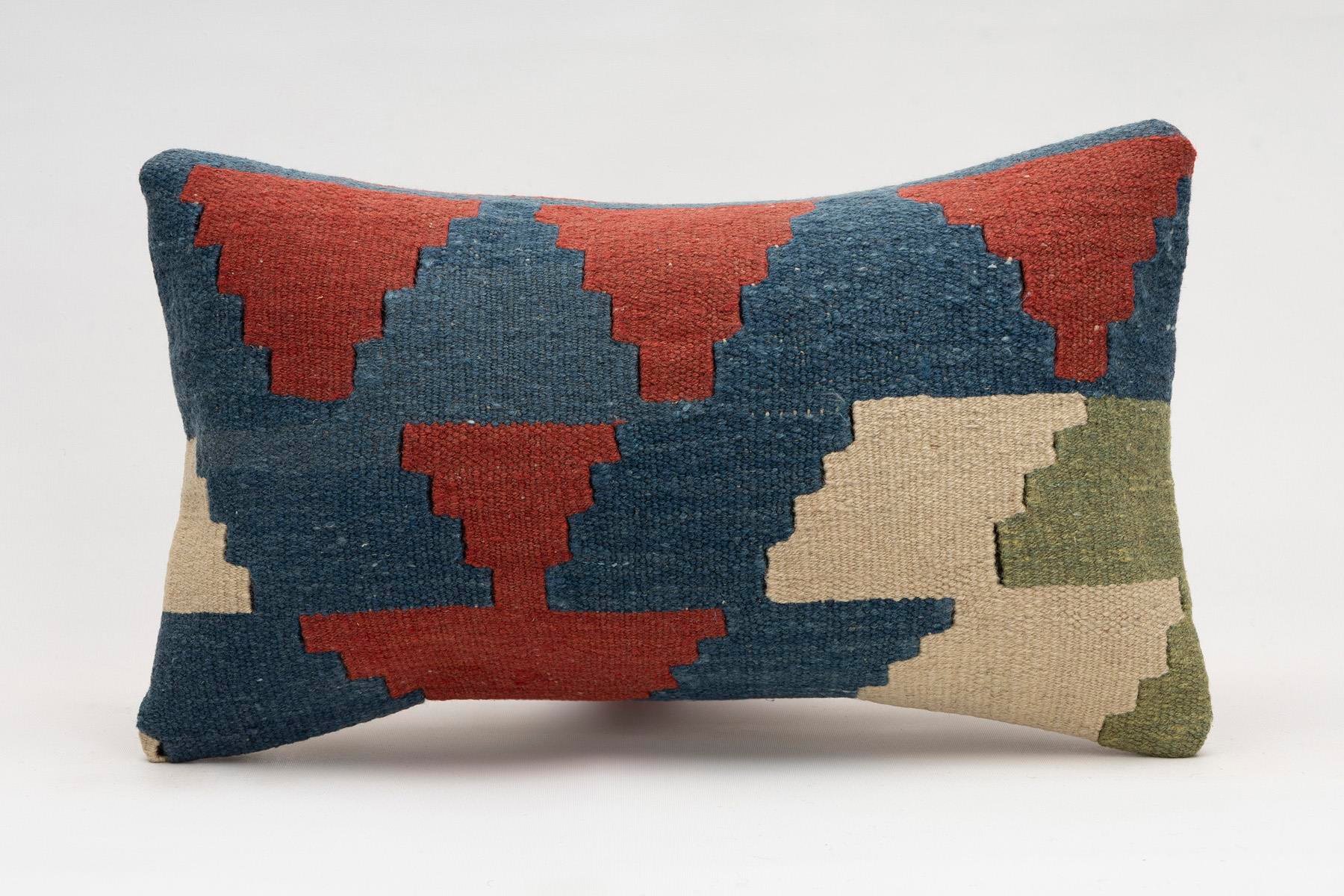 12x20 inches (30x50 cm) Kilim Pillow | KILIM WHOLESALE - Vintage Handmade Pillows - Vintage Handmade Kilim Rugs - It is 100% wool. Artistic and historical rugs. Old handwoven rugs. - Online hand woven rugs and kilim cushions sales. Shipping to a