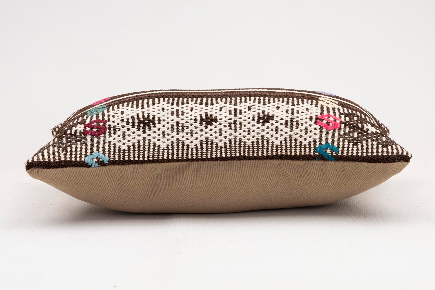 12x20 inches (30x50 cm) Kilim Pillow | KILIM WHOLESALE - Vintage Handmade Pillows - Vintage Handmade Kilim Rugs - It is 100% wool. Artistic and historical rugs. Old handwoven rugs. - Online hand woven rugs and kilim cushions sales. Shipping to a