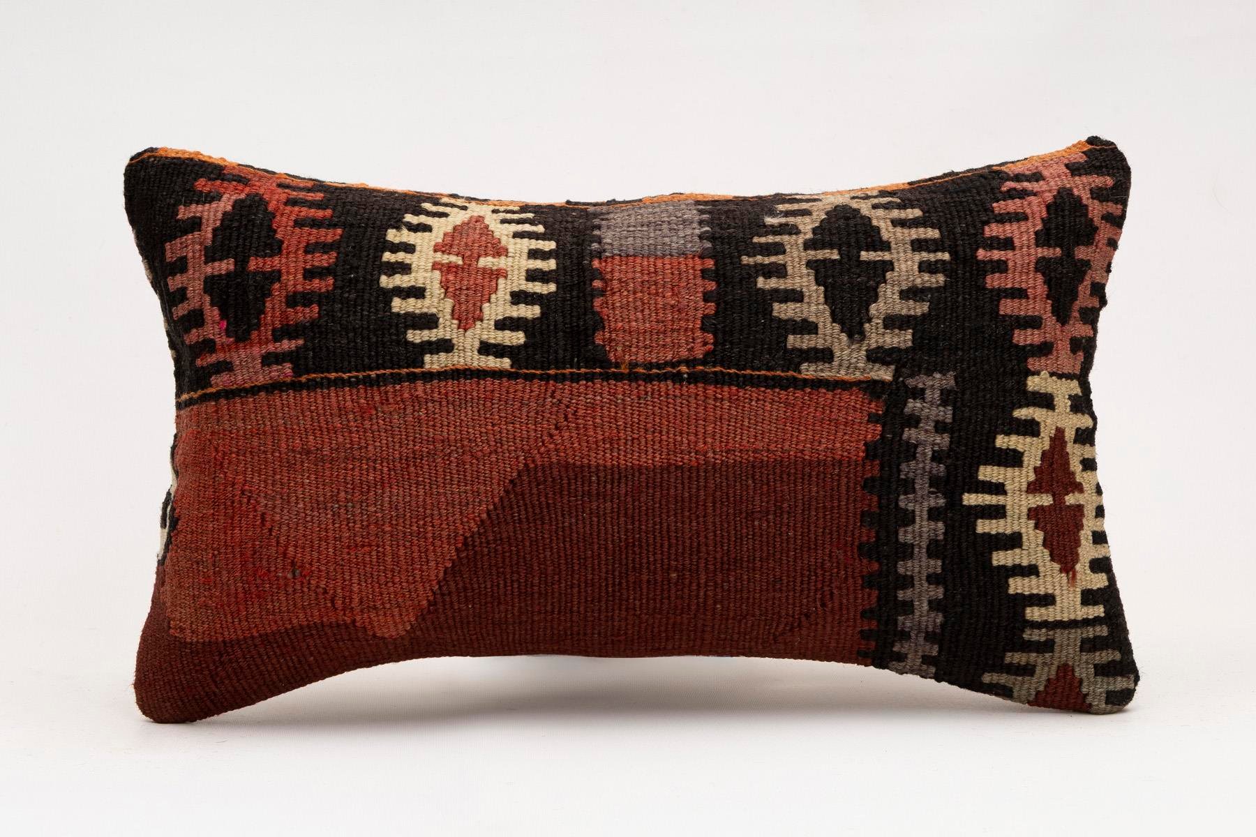 12x20 inches (30x50 cm) Kilim Pillow | KILIM WHOLESALE - Vintage Handmade Pillows - Vintage Handmade Kilim Rugs - It is 100% wool. Artistic and historical rugs. Old handwoven rugs. - Online hand woven rugs and kilim cushions sales. Shipping to a
