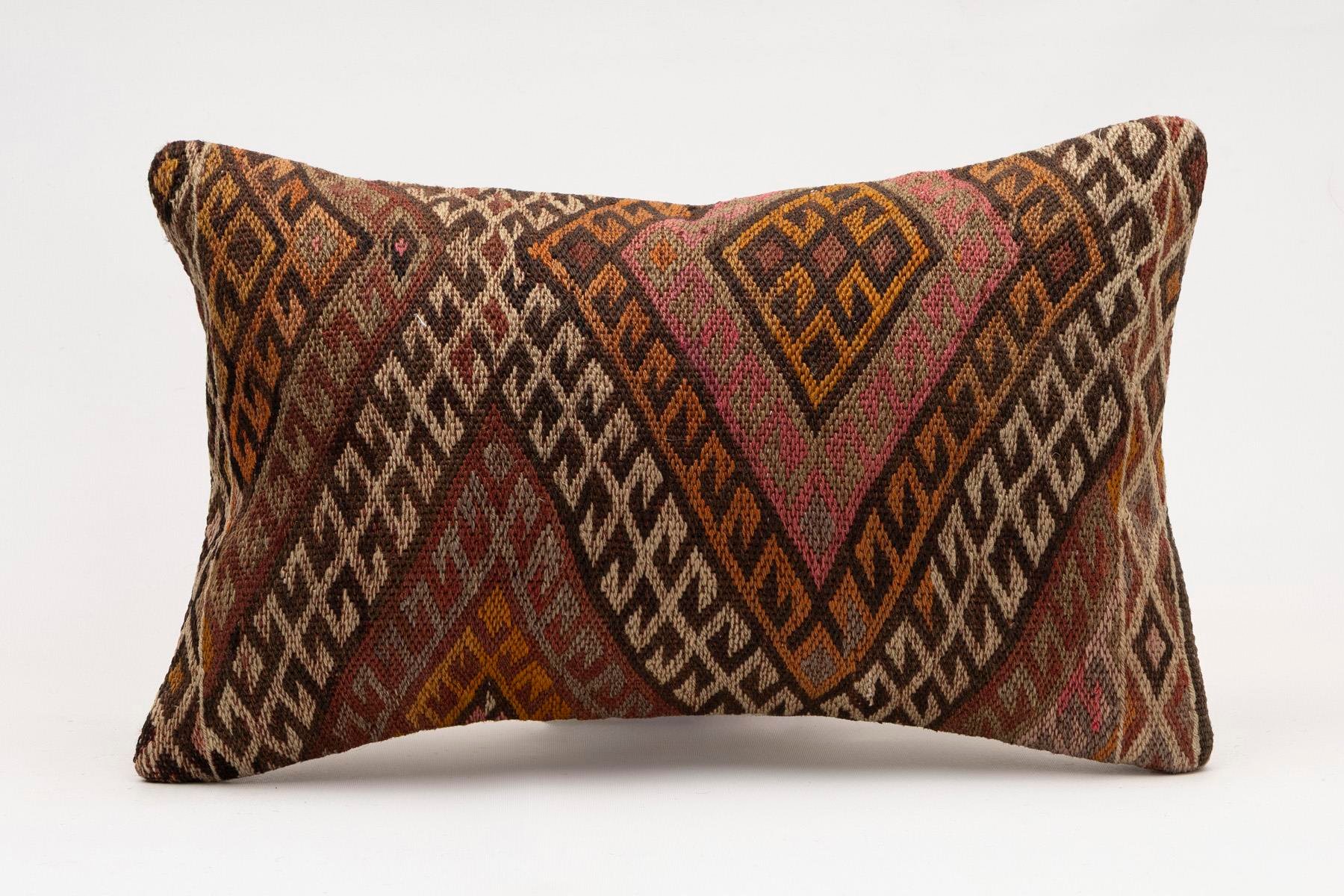12x20 inches (30x50 cm) Kilim Pillow | KILIM WHOLESALE - Vintage Handmade Pillows - Vintage Handmade Kilim Rugs - It is 100% wool. Artistic and historical rugs. Old handwoven rugs. - Online hand woven rugs and kilim cushions sales. Shipping to a