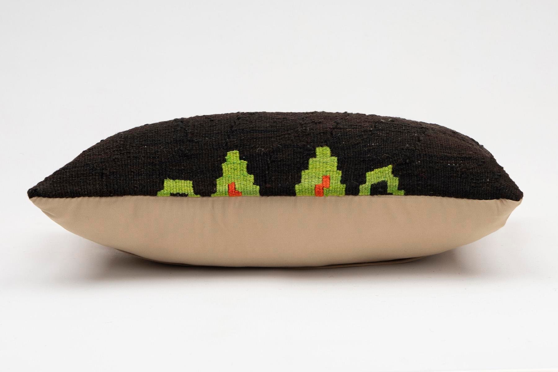 12x20 inches (30x50 cm) Kilim Pillow | KILIM WHOLESALE - Vintage Handmade Pillows - Vintage Handmade Kilim Rugs - It is 100% wool. Artistic and historical rugs. Old handwoven rugs. - Online hand woven rugs and kilim cushions sales. Shipping to a