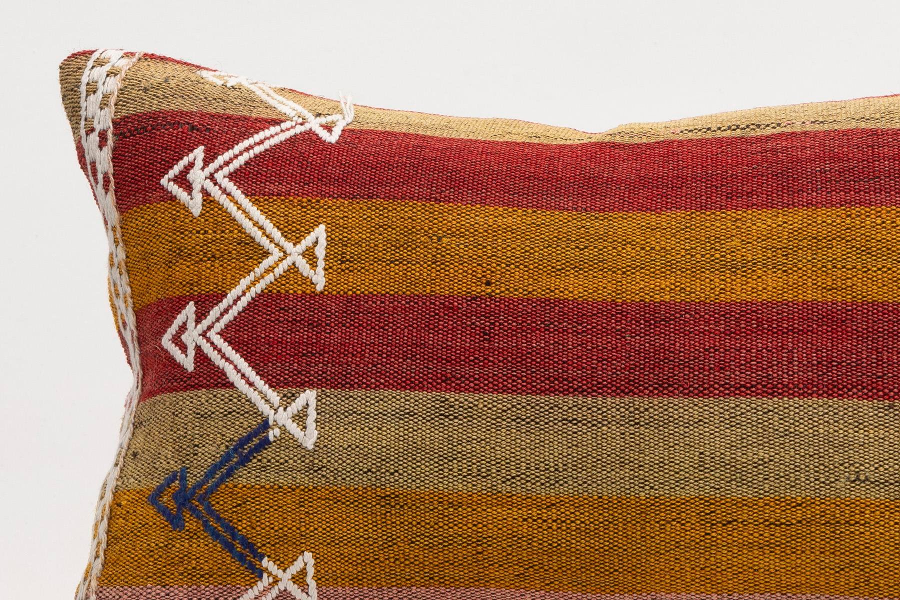 12x20 inches (30x50 cm) Kilim Pillow | KILIM WHOLESALE - Vintage Handmade Pillows - Vintage Handmade Kilim Rugs - It is 100% wool. Artistic and historical rugs. Old handwoven rugs. - Online hand woven rugs and kilim cushions sales. Shipping to a