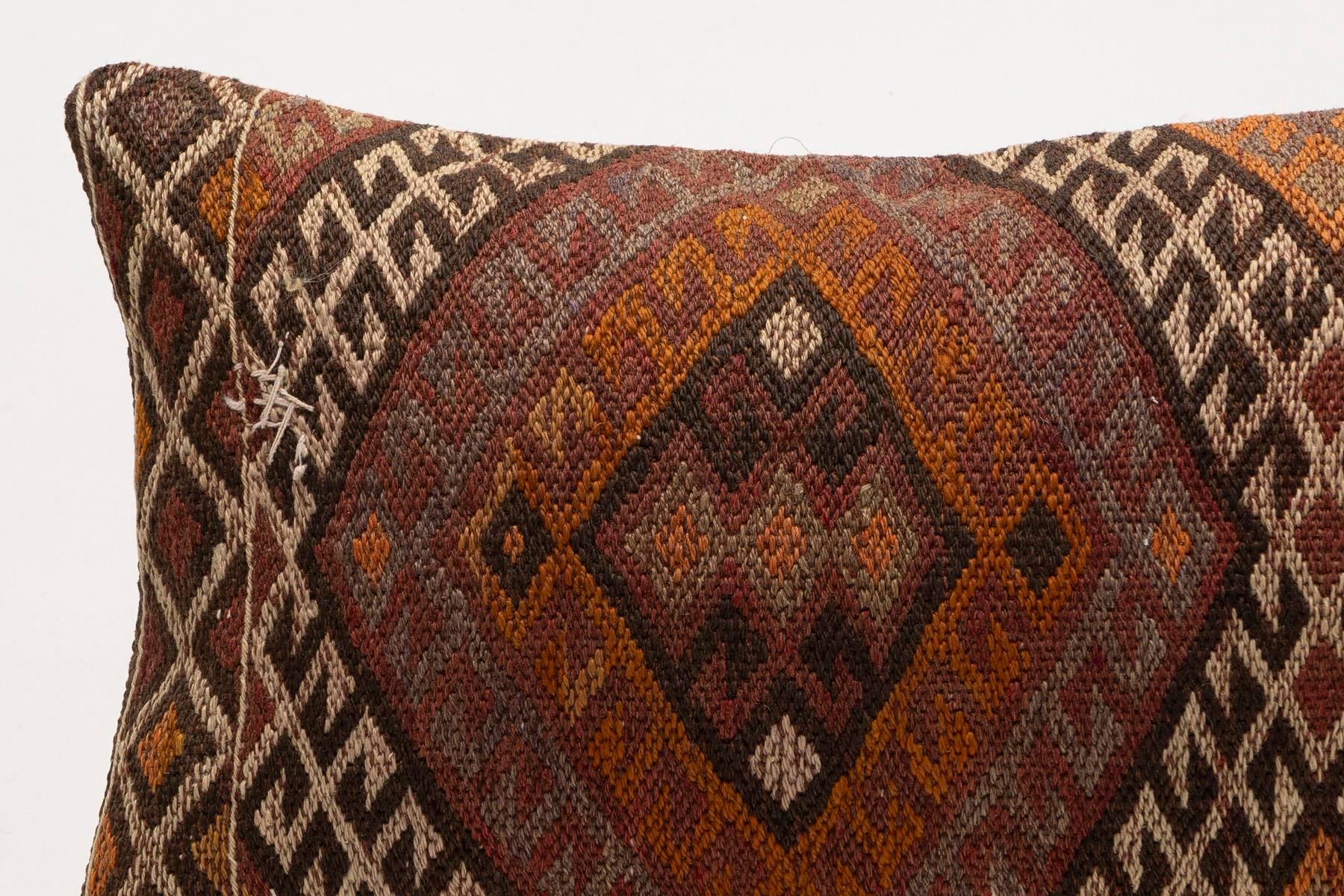 12x20 inches (30x50 cm) Kilim Pillow | KILIM WHOLESALE - Vintage Handmade Pillows - Vintage Handmade Kilim Rugs - It is 100% wool. Artistic and historical rugs. Old handwoven rugs. - Online hand woven rugs and kilim cushions sales. Shipping to a