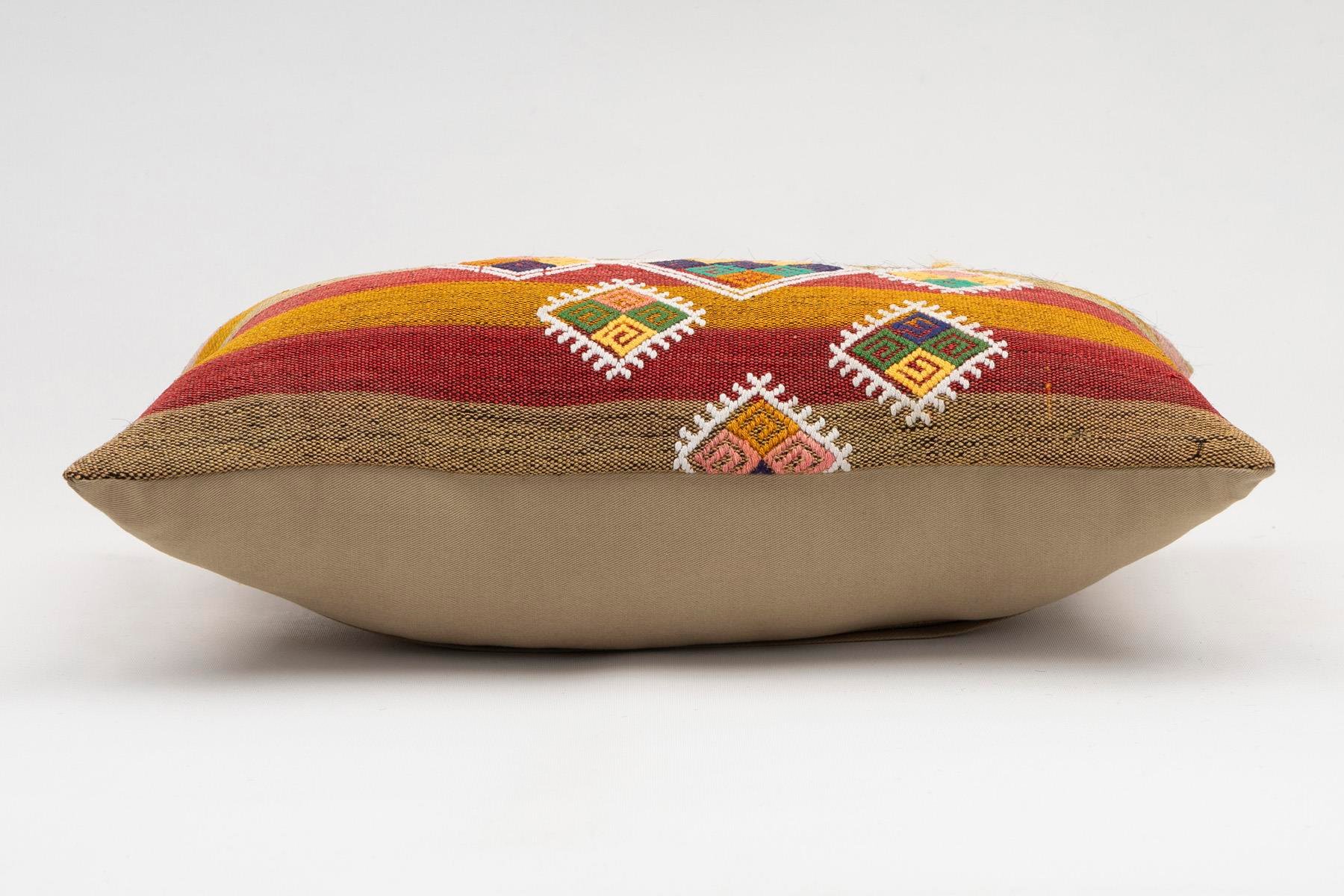 12x20 inches (30x50 cm) Kilim Pillow | KILIM WHOLESALE - Vintage Handmade Pillows - Vintage Handmade Kilim Rugs - It is 100% wool. Artistic and historical rugs. Old handwoven rugs. - Online hand woven rugs and kilim cushions sales. Shipping to a