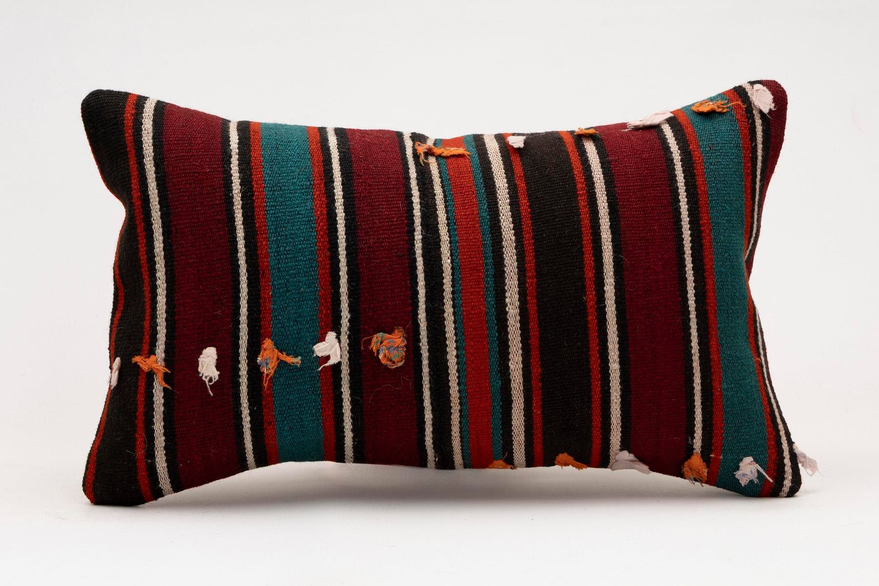 12x20 inches (30x50 cm) Kilim Pillow | KILIM WHOLESALE - Vintage Handmade Pillows - Vintage Handmade Kilim Rugs - It is 100% wool. Artistic and historical rugs. Old handwoven rugs. - Online hand woven rugs and kilim cushions sales. Shipping to a
