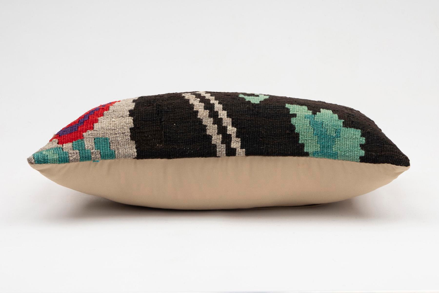 12x20 inches (30x50 cm) Kilim Pillow | KILIM WHOLESALE - Vintage Handmade Pillows - Vintage Handmade Kilim Rugs - It is 100% wool. Artistic and historical rugs. Old handwoven rugs. - Online hand woven rugs and kilim cushions sales. Shipping to a