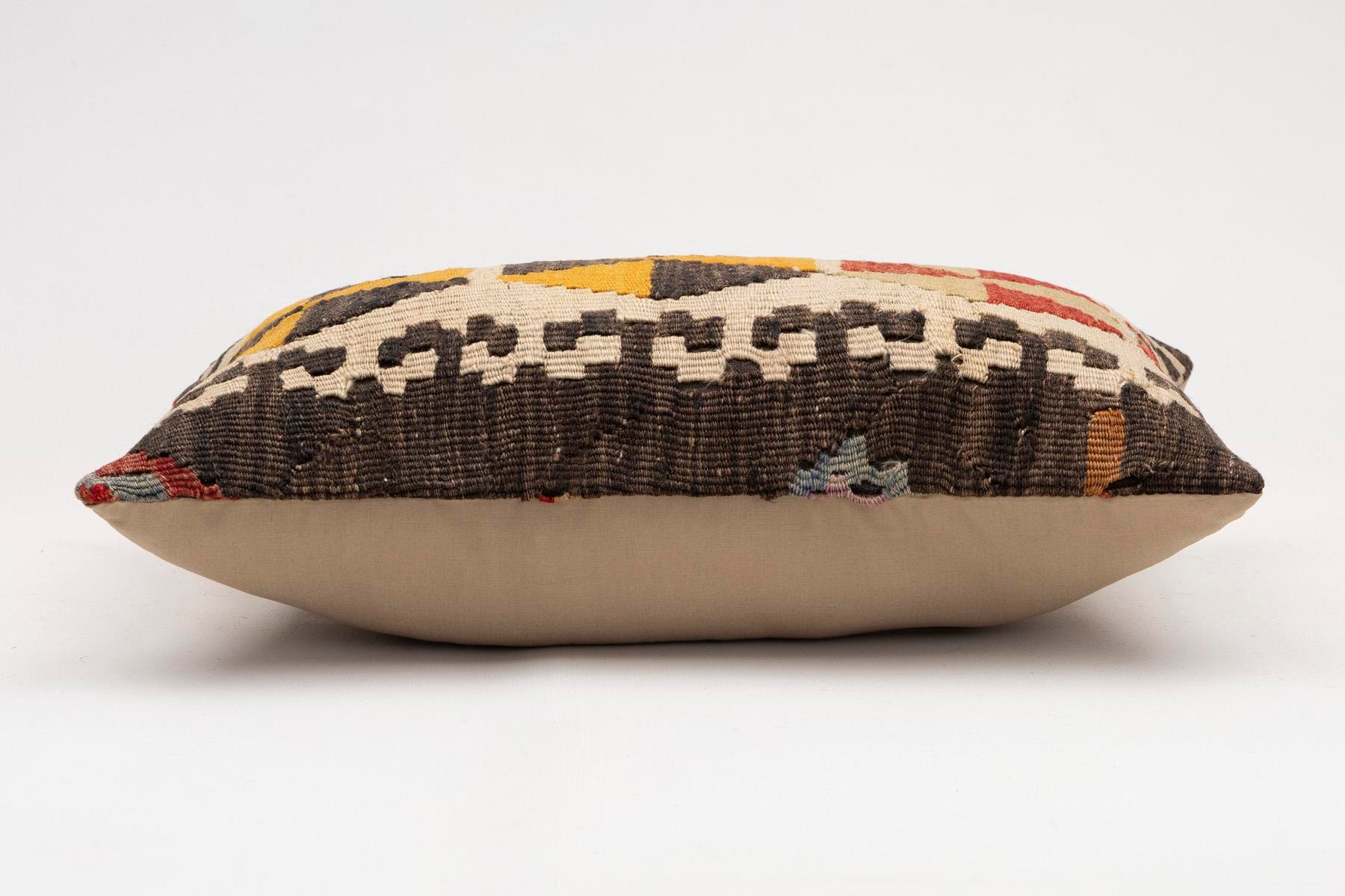 12x20 inches (30x50 cm) Kilim Pillow | KILIM WHOLESALE - Vintage Handmade Pillows - Vintage Handmade Kilim Rugs - It is 100% wool. Artistic and historical rugs. Old handwoven rugs. - Online hand woven rugs and kilim cushions sales. Shipping to a
