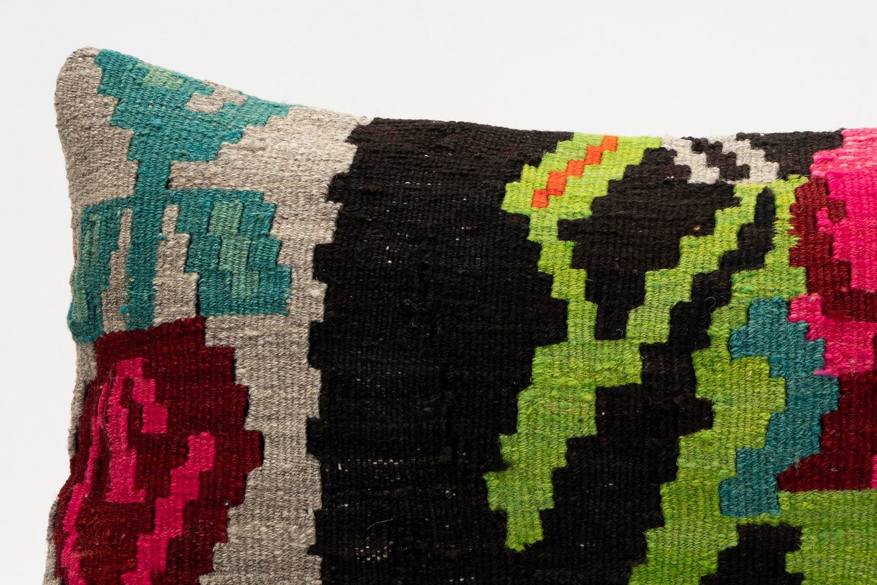 12x20 inches (30x50 cm) Kilim Pillow | KILIM WHOLESALE - Vintage Handmade Pillows - Vintage Handmade Kilim Rugs - It is 100% wool. Artistic and historical rugs. Old handwoven rugs. - Online hand woven rugs and kilim cushions sales. Shipping to a