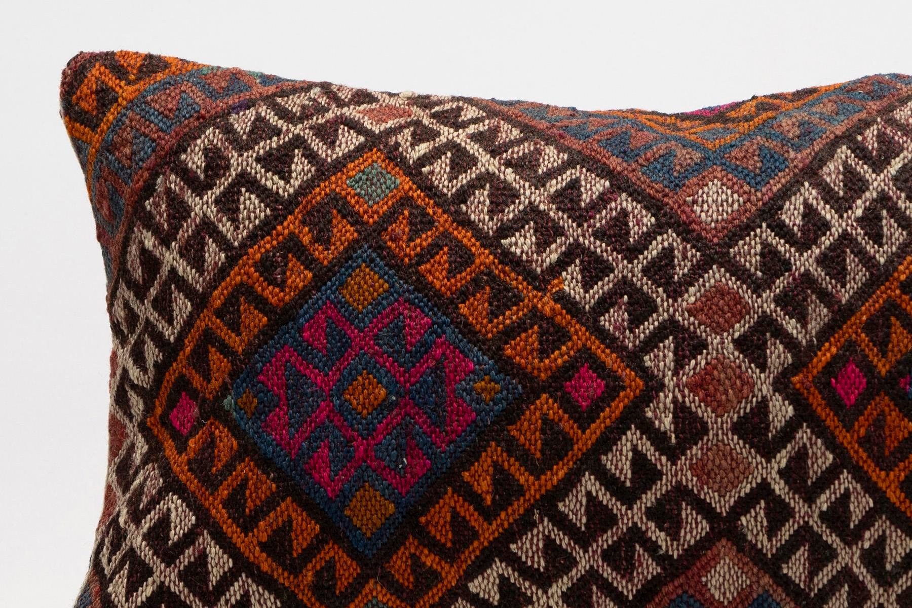 12x20 inches (30x50 cm) Kilim Pillow | KILIM WHOLESALE - Vintage Handmade Pillows - Vintage Handmade Kilim Rugs - It is 100% wool. Artistic and historical rugs. Old handwoven rugs. - Online hand woven rugs and kilim cushions sales. Shipping to a