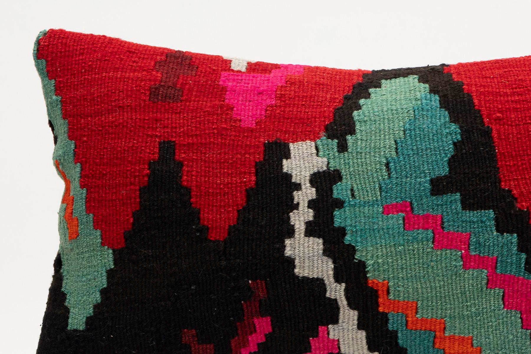 12x20 inches (30x50 cm) Kilim Pillow | KILIM WHOLESALE - Vintage Handmade Pillows - Vintage Handmade Kilim Rugs - It is 100% wool. Artistic and historical rugs. Old handwoven rugs. - Online hand woven rugs and kilim cushions sales. Shipping to a