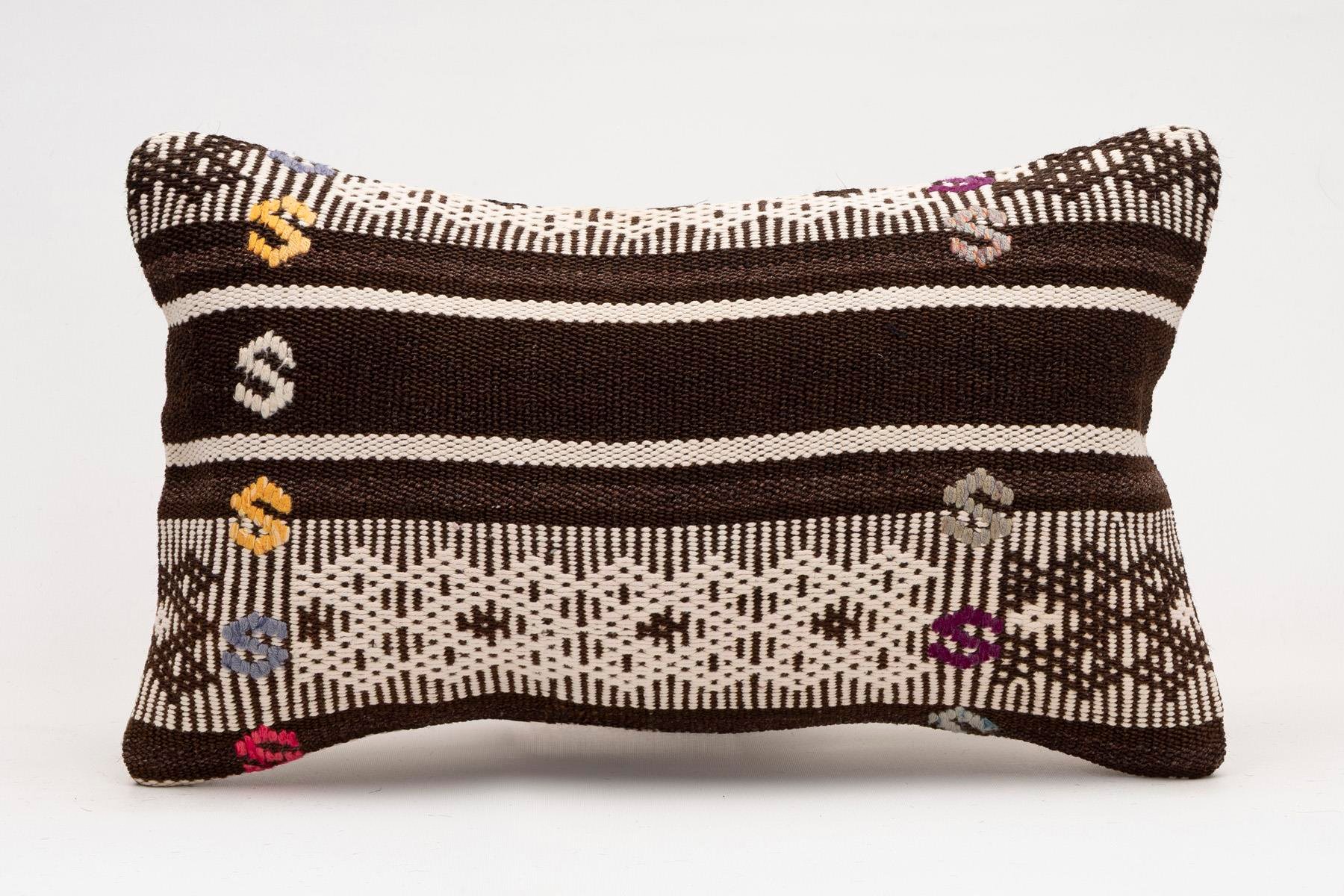 12x20 inches (30x50 cm) Kilim Pillow | KILIM WHOLESALE - Vintage Handmade Pillows - Vintage Handmade Kilim Rugs - It is 100% wool. Artistic and historical rugs. Old handwoven rugs. - Online hand woven rugs and kilim cushions sales. Shipping to a