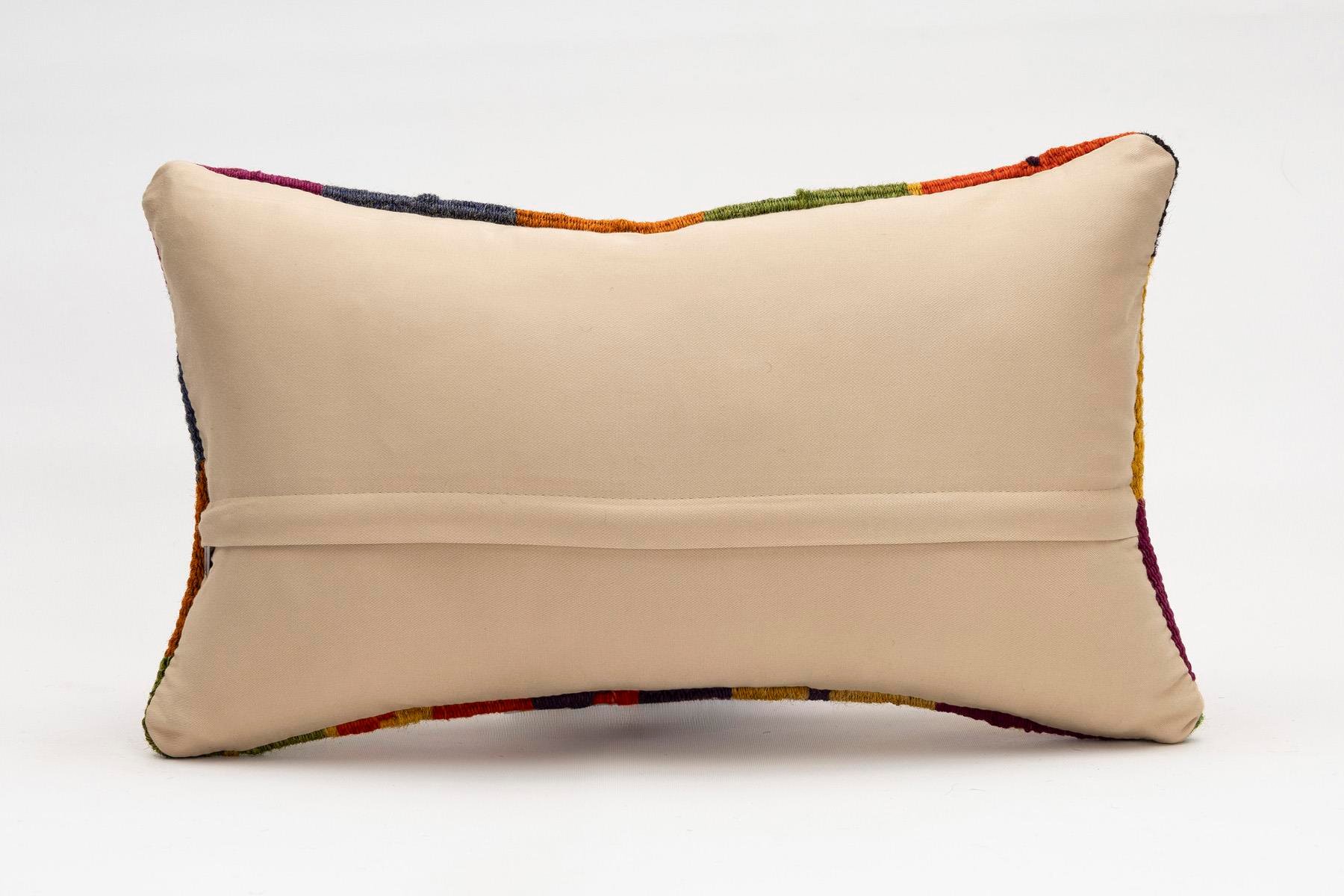 12x20 inches (30x50 cm) Kilim Pillow | KILIM WHOLESALE - Vintage Handmade Pillows - Vintage Handmade Kilim Rugs - It is 100% wool. Artistic and historical rugs. Old handwoven rugs. - Online hand woven rugs and kilim cushions sales. Shipping to a