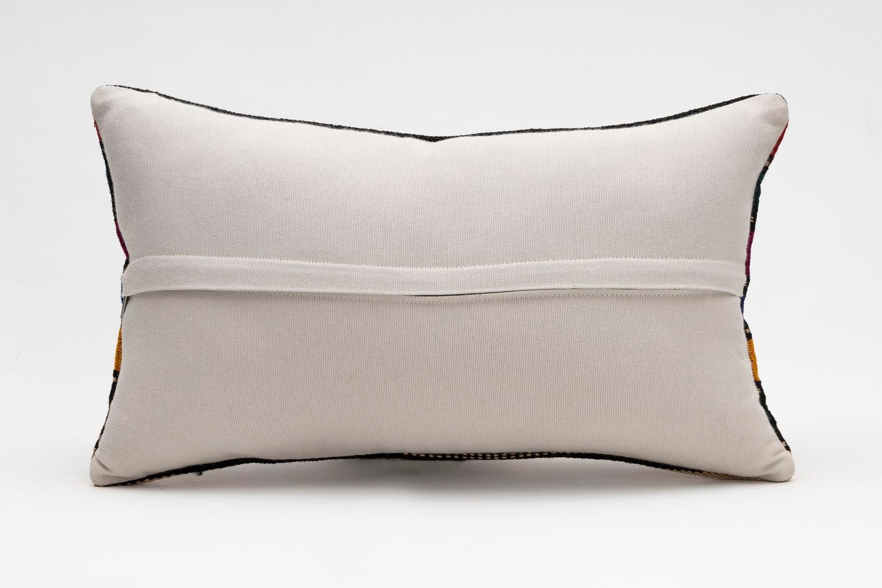 12x20 inches (30x50 cm) Kilim Pillow | KILIM WHOLESALE - Vintage Handmade Pillows - Vintage Handmade Kilim Rugs - It is 100% wool. Artistic and historical rugs. Old handwoven rugs. - Online hand woven rugs and kilim cushions sales. Shipping to a