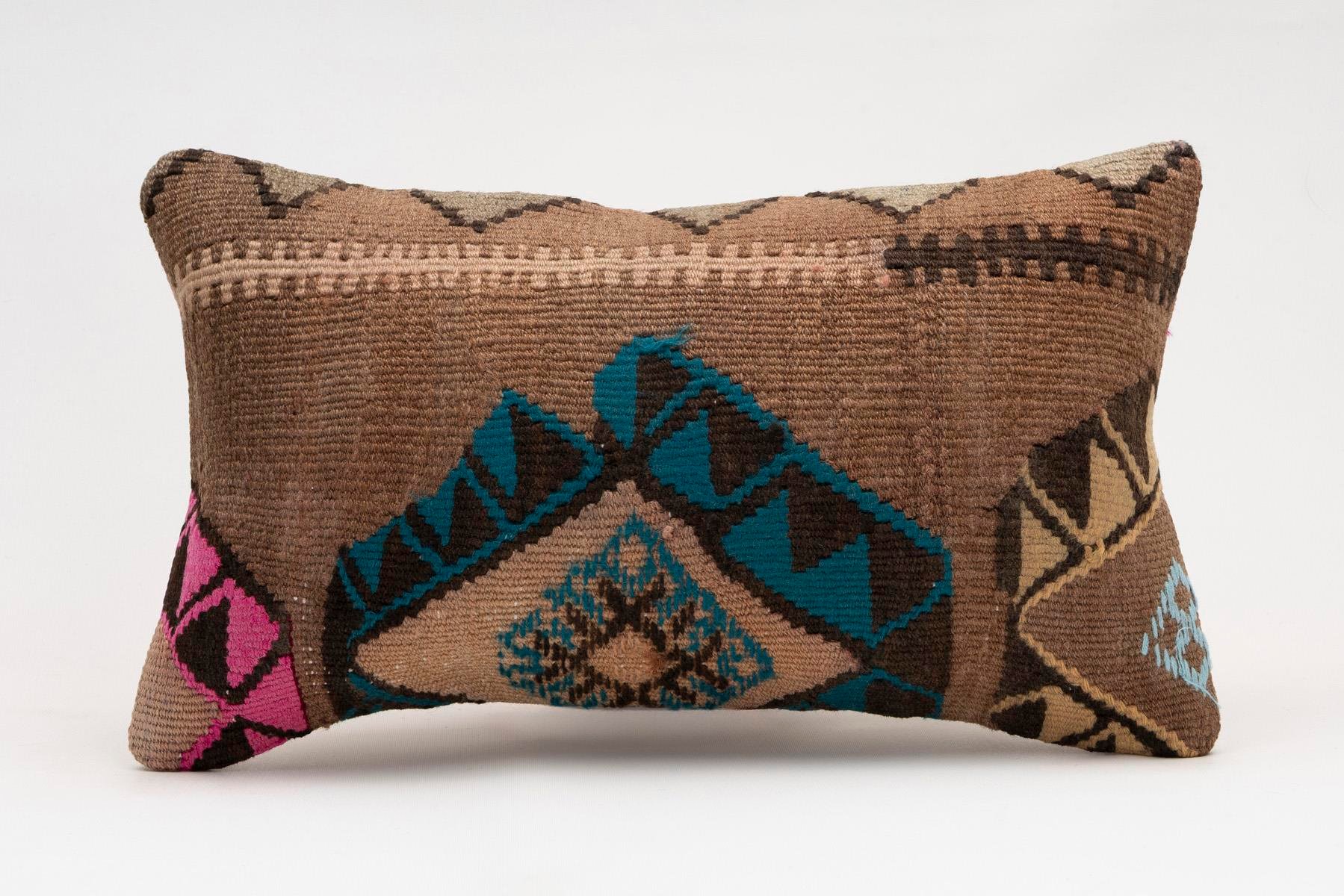12x20 inches (30x50 cm) Kilim Pillow | KILIM WHOLESALE - Vintage Handmade Pillows - Vintage Handmade Kilim Rugs - It is 100% wool. Artistic and historical rugs. Old handwoven rugs. - Online hand woven rugs and kilim cushions sales. Shipping to a