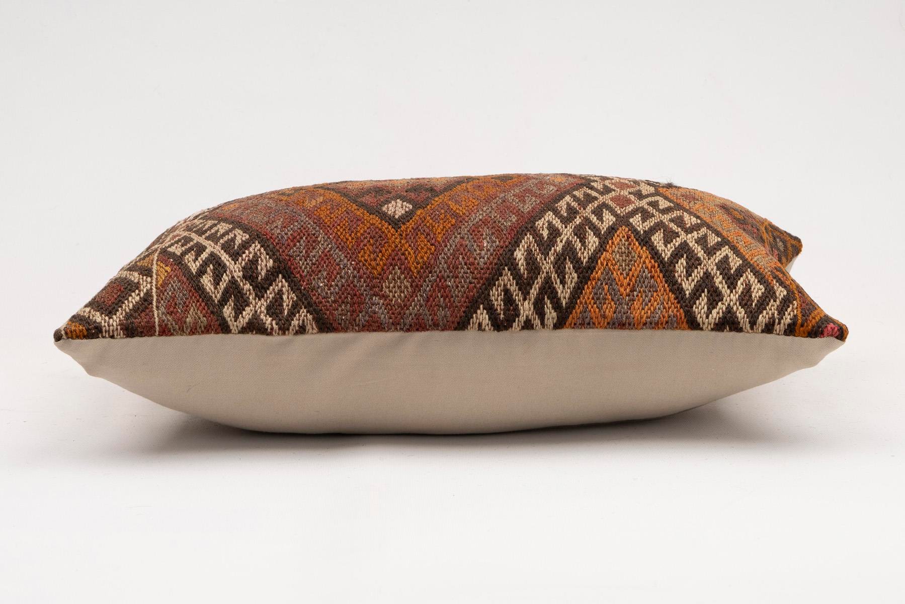 12x20 inches (30x50 cm) Kilim Pillow | KILIM WHOLESALE - Vintage Handmade Pillows - Vintage Handmade Kilim Rugs - It is 100% wool. Artistic and historical rugs. Old handwoven rugs. - Online hand woven rugs and kilim cushions sales. Shipping to a