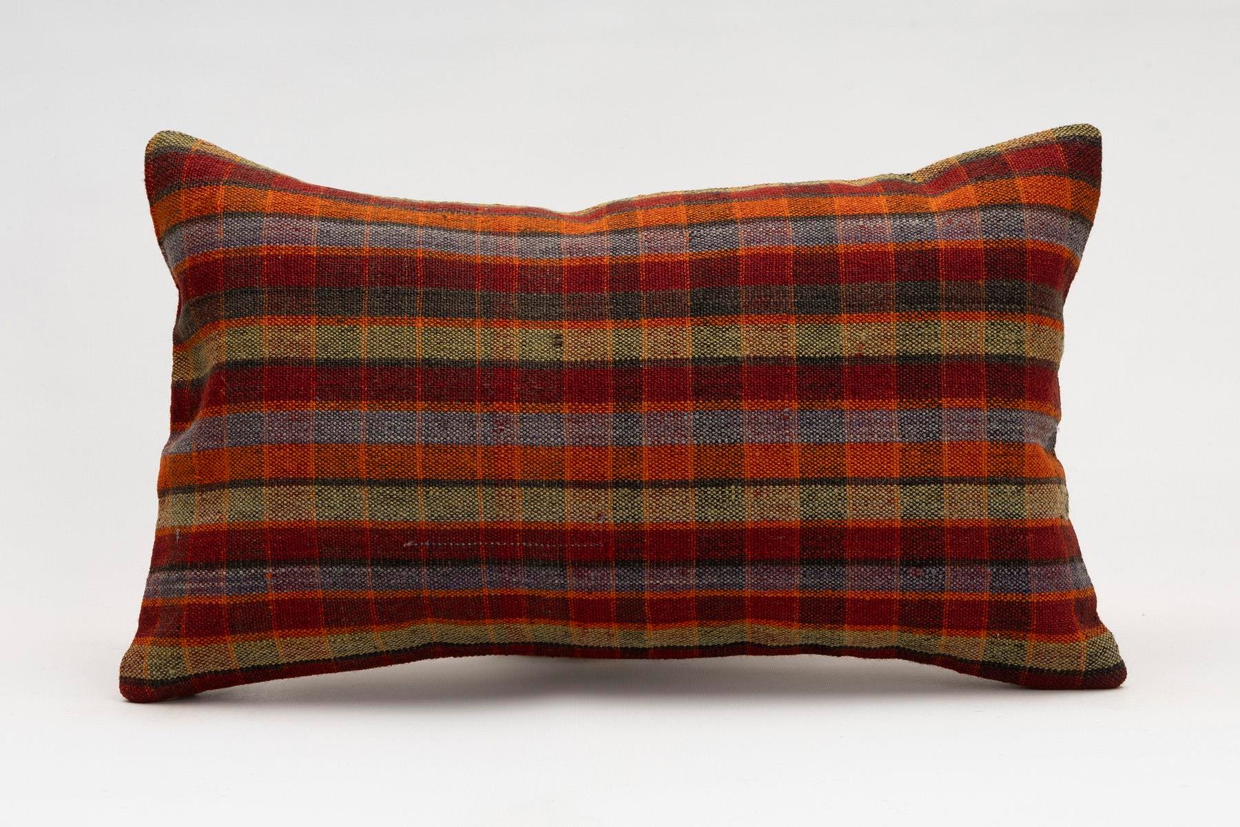 12x20 inches (30x50 cm) Kilim Pillow | KILIM WHOLESALE - Vintage Handmade Pillows - Vintage Handmade Kilim Rugs - It is 100% wool. Artistic and historical rugs. Old handwoven rugs. - Online hand woven rugs and kilim cushions sales. Shipping to a