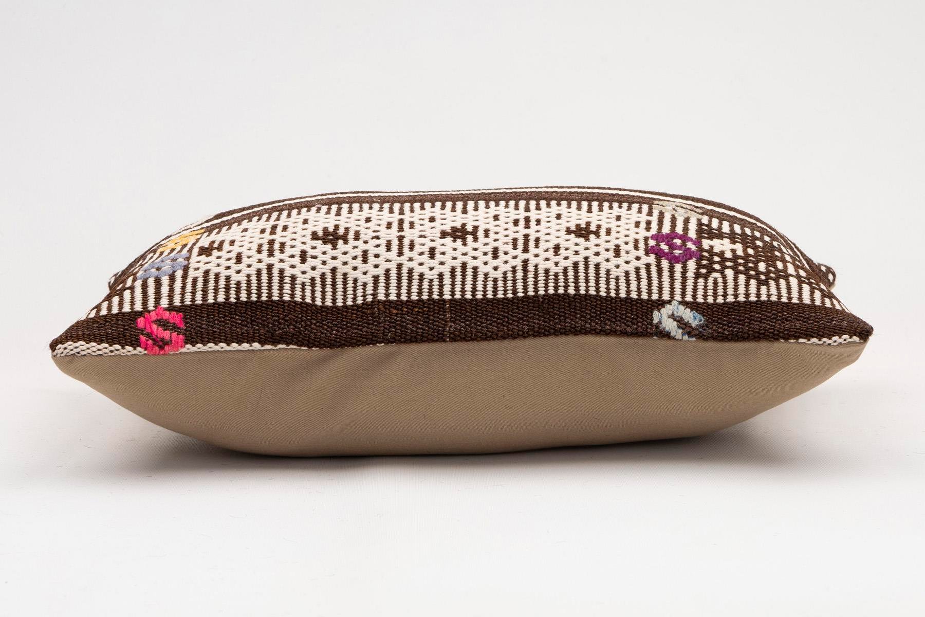 12x20 inches (30x50 cm) Kilim Pillow | KILIM WHOLESALE - Vintage Handmade Pillows - Vintage Handmade Kilim Rugs - It is 100% wool. Artistic and historical rugs. Old handwoven rugs. - Online hand woven rugs and kilim cushions sales. Shipping to a