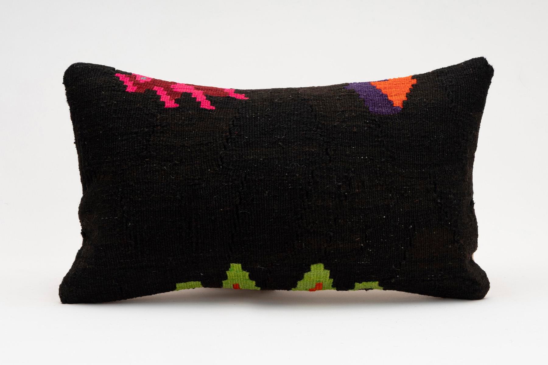 12x20 inches (30x50 cm) Kilim Pillow | KILIM WHOLESALE - Vintage Handmade Pillows - Vintage Handmade Kilim Rugs - It is 100% wool. Artistic and historical rugs. Old handwoven rugs. - Online hand woven rugs and kilim cushions sales. Shipping to a