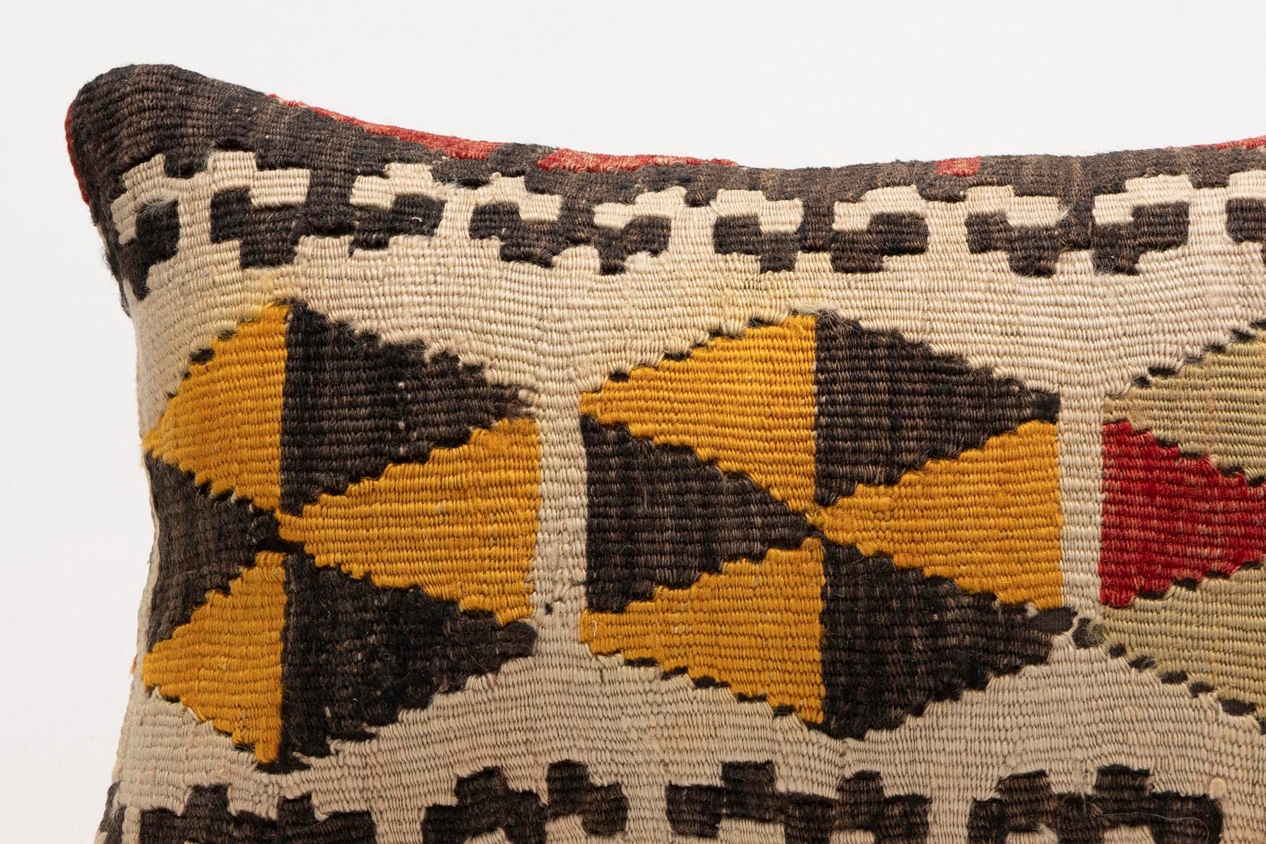 12x20 inches (30x50 cm) Kilim Pillow | KILIM WHOLESALE - Vintage Handmade Pillows - Vintage Handmade Kilim Rugs - It is 100% wool. Artistic and historical rugs. Old handwoven rugs. - Online hand woven rugs and kilim cushions sales. Shipping to a