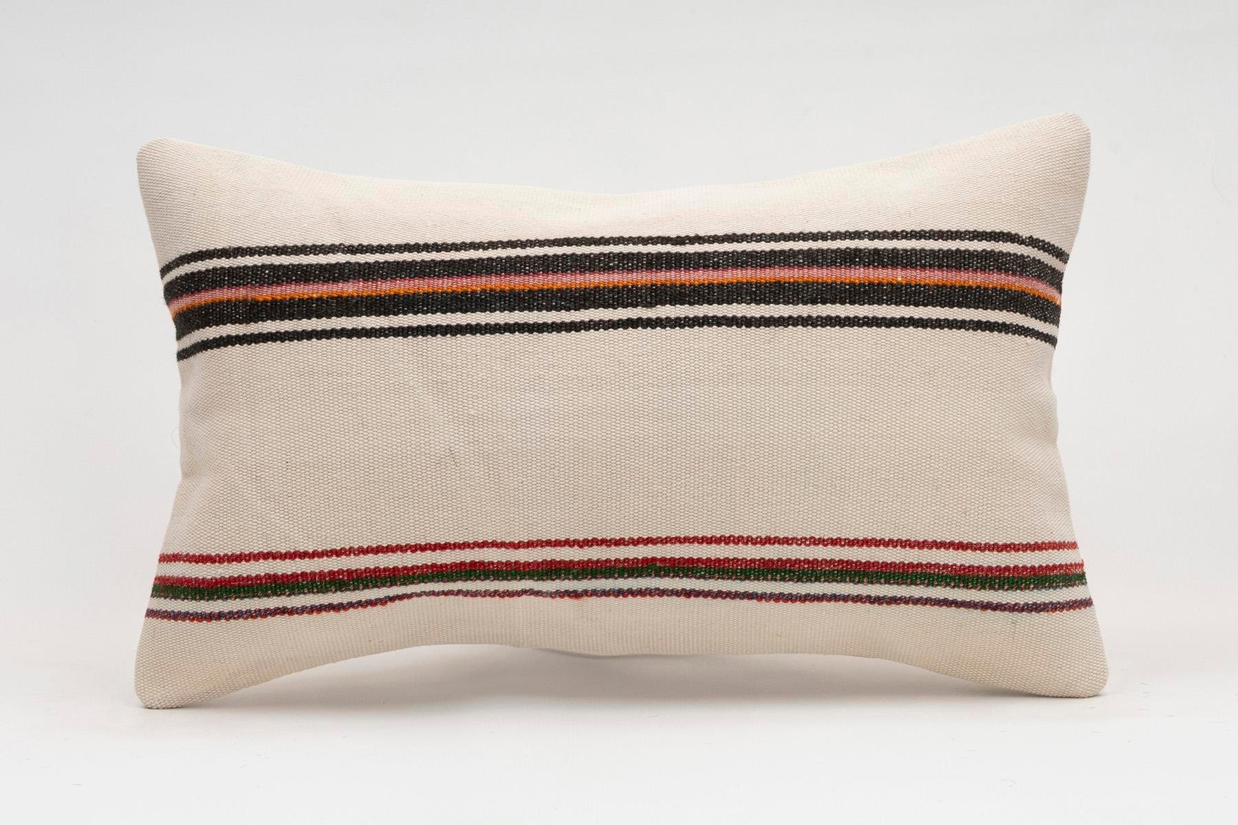 12x20 inches (30x50 cm) Kilim Pillow | KILIM WHOLESALE - Vintage Handmade Pillows - Vintage Handmade Kilim Rugs - It is 100% wool. Artistic and historical rugs. Old handwoven rugs. - Online hand woven rugs and kilim cushions sales. Shipping to a