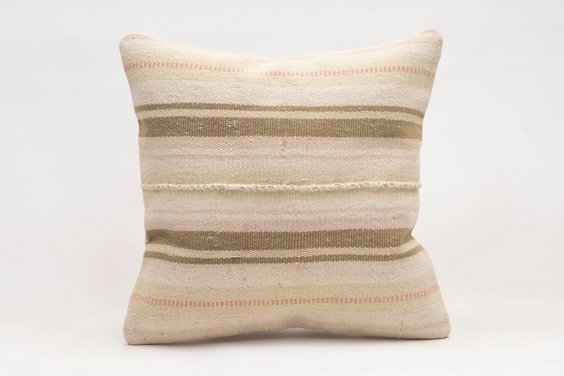 16x16 inches (40x40 cm) Kilim Pillow | KILIM WHOLESALE - Vintage Handmade Pillows - Vintage Handmade Kilim Rugs - It is 100% wool. Artistic and historical rugs. Old handwoven rugs. - Online hand woven rugs and kilim cushions sales. Shipping to a