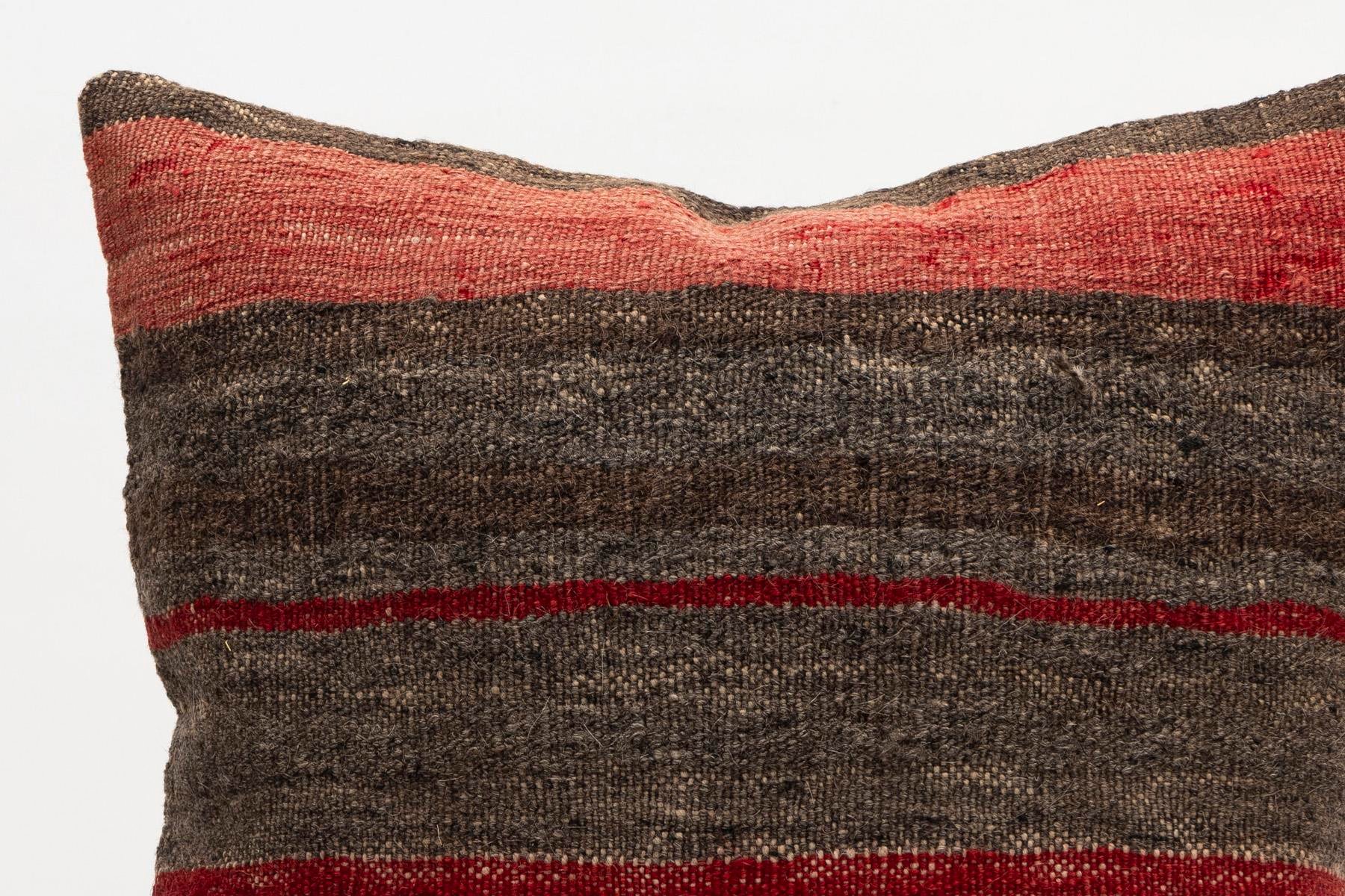 16x16 inches (40x40 cm) Kilim Pillow | KILIM WHOLESALE - Vintage Handmade Pillows - Vintage Handmade Kilim Rugs - It is 100% wool. Artistic and historical rugs. Old handwoven rugs. - Online hand woven rugs and kilim cushions sales. Shipping to a