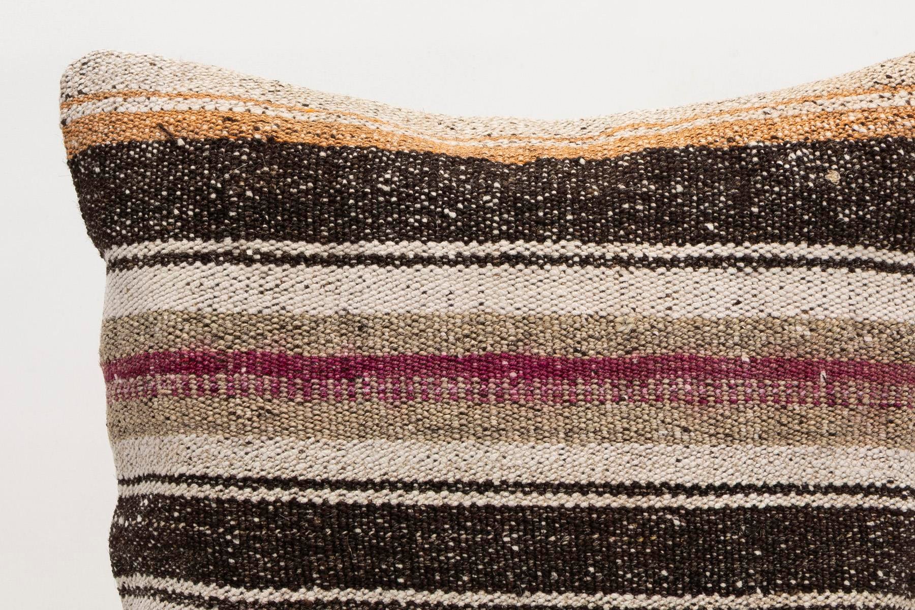 16x16 inches (40x40 cm) Kilim Pillow | KILIM WHOLESALE - Vintage Handmade Pillows - Vintage Handmade Kilim Rugs - It is 100% wool. Artistic and historical rugs. Old handwoven rugs. - Online hand woven rugs and kilim cushions sales. Shipping to a