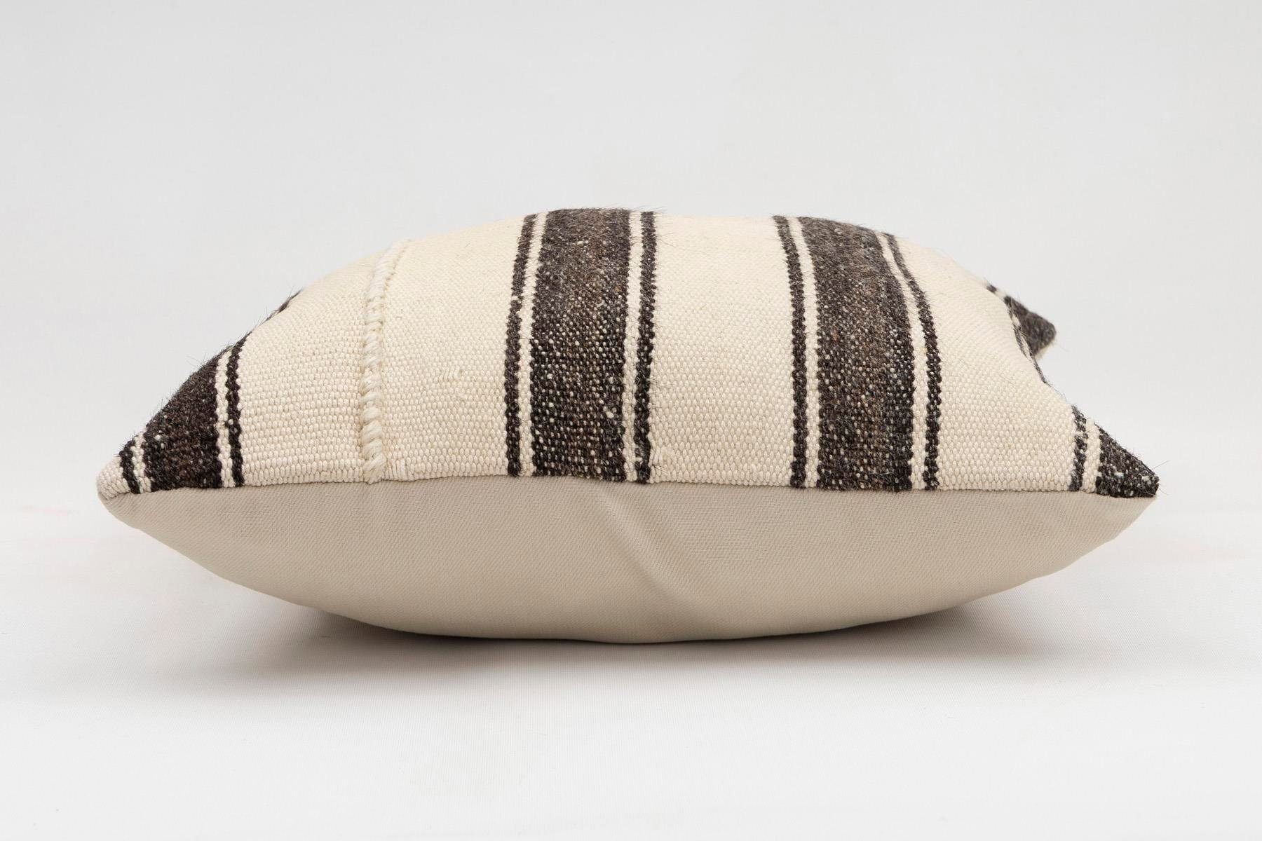 16x16 inches (40x40 cm) Kilim Pillow | KILIM WHOLESALE - Vintage Handmade Pillows - Vintage Handmade Kilim Rugs - It is 100% wool. Artistic and historical rugs. Old handwoven rugs. - Online hand woven rugs and kilim cushions sales. Shipping to a